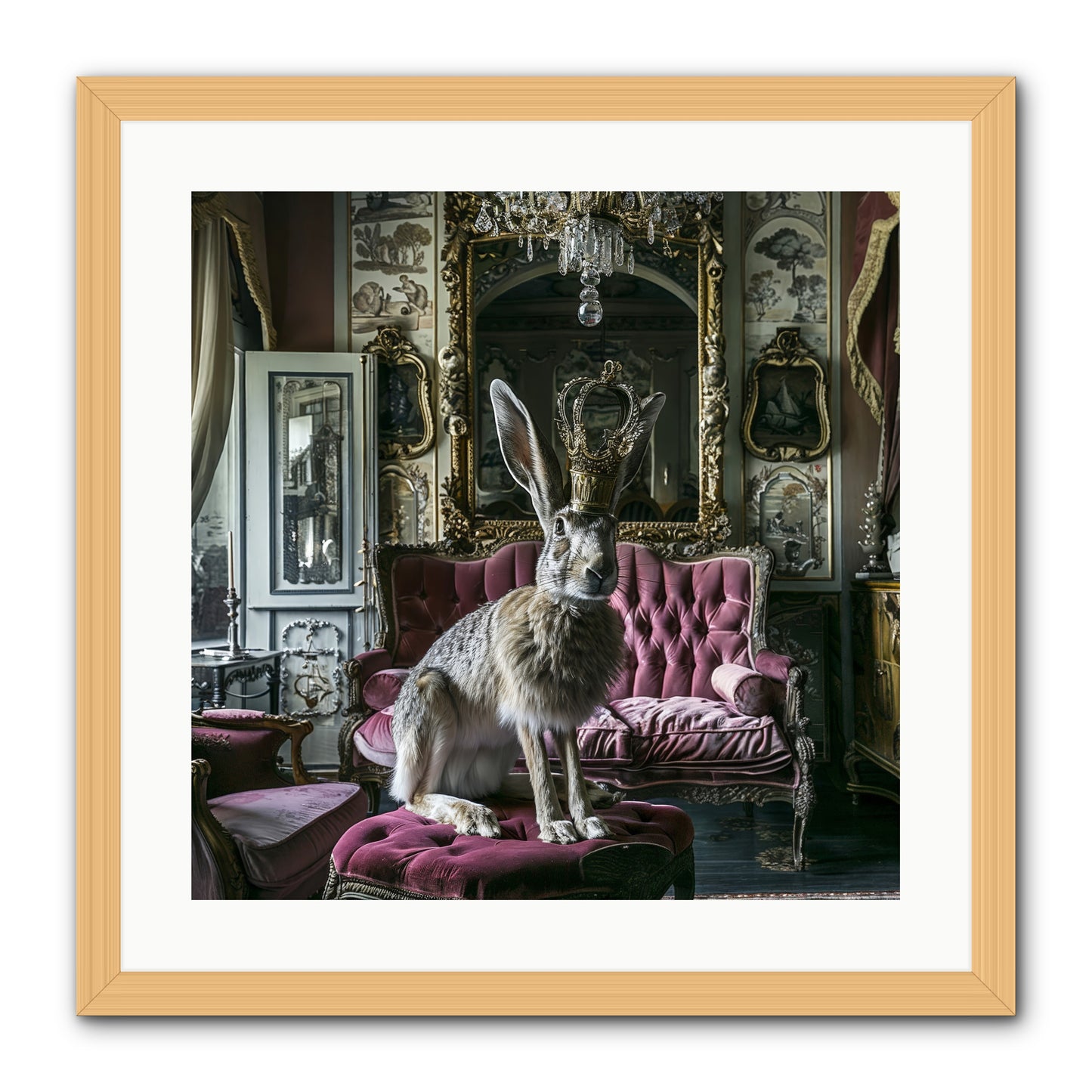 Spring Soiree -- Framed Print - Natural 20x20
