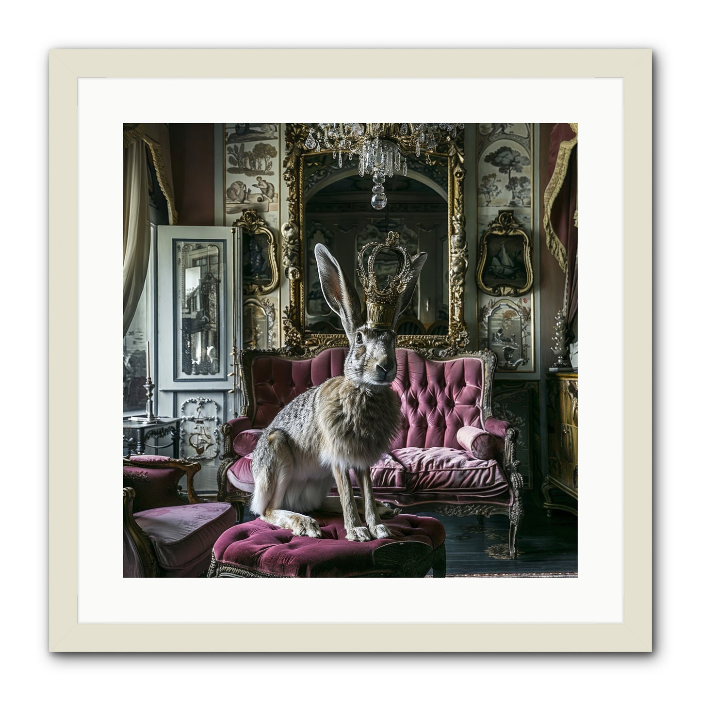 Spring Soiree -- Framed Print - White 20x20