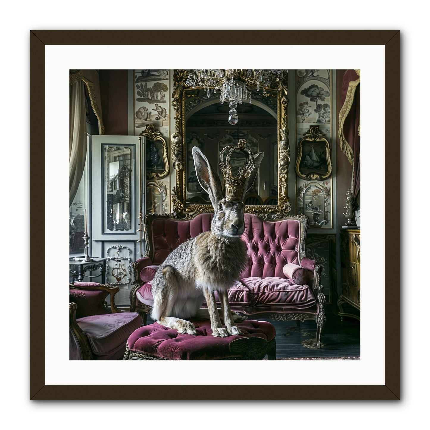 Spring Soiree -- Framed Print - Black 24x24