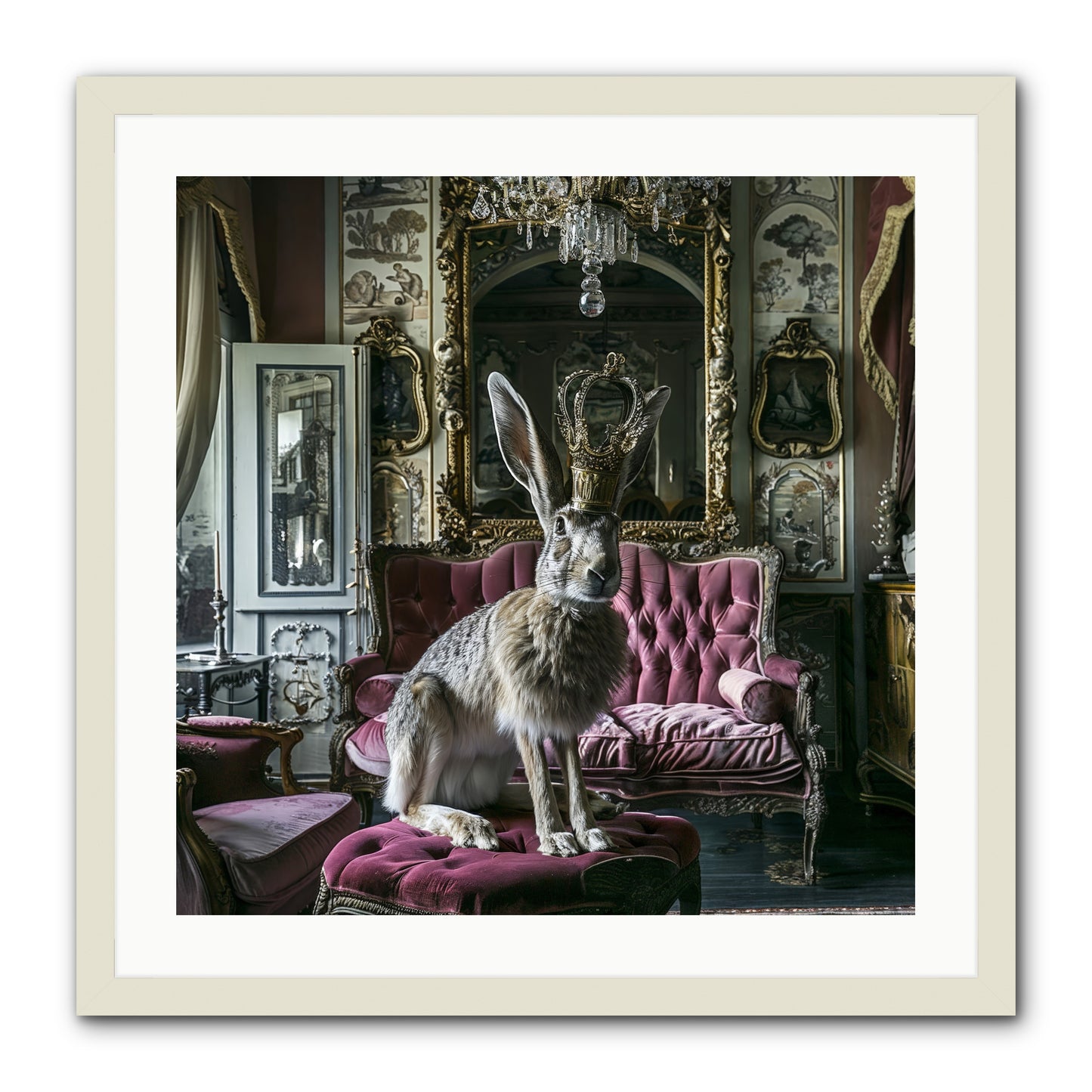 Spring Soiree -- Framed Print - White 24x24