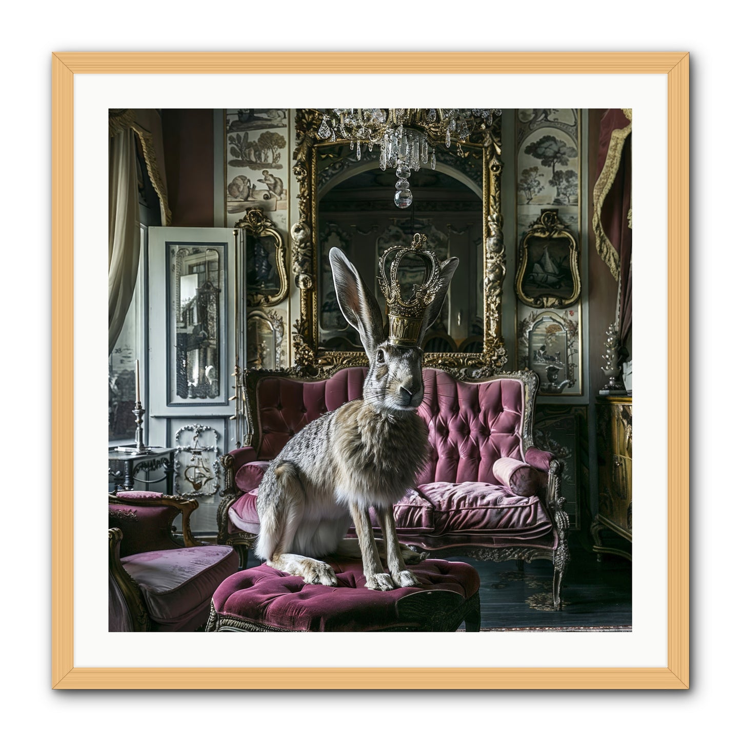 Spring Soiree -- Framed Print - Natural 30x30