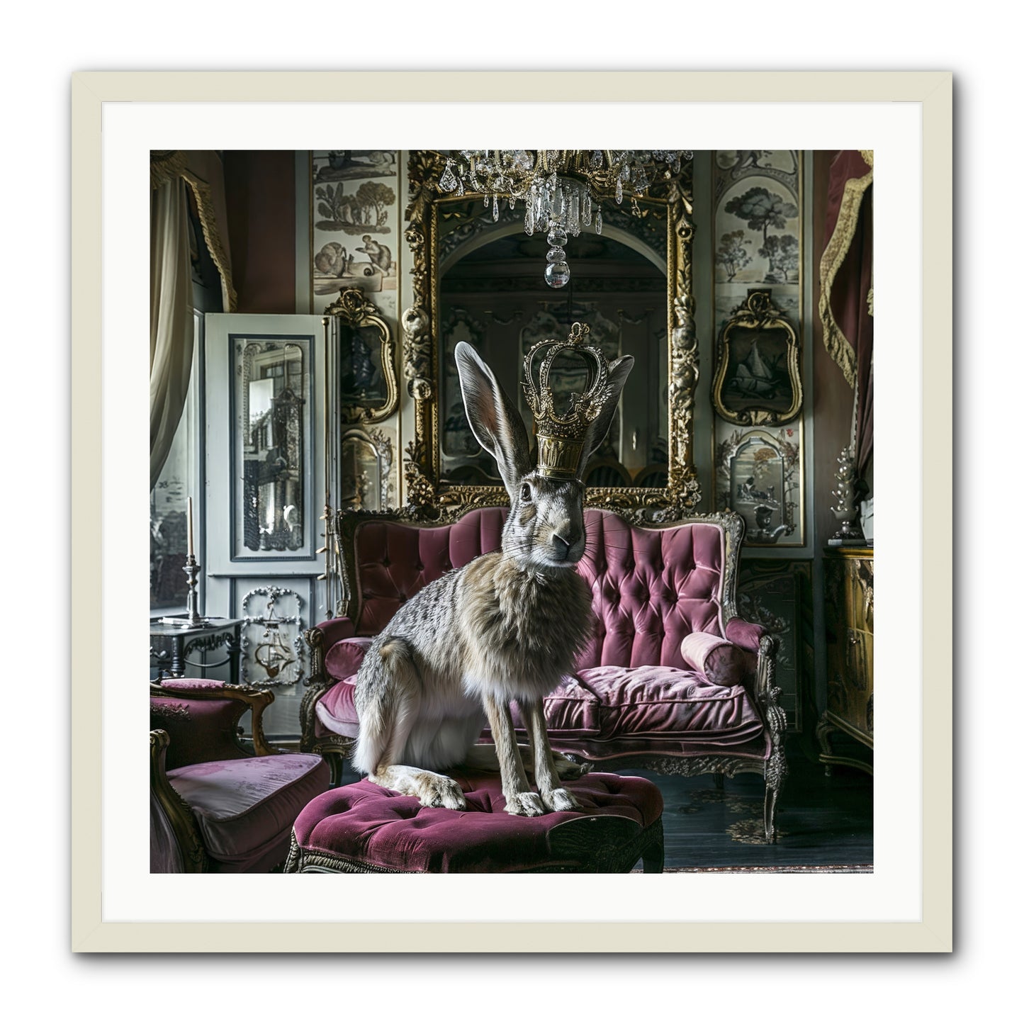 Spring Soiree -- Framed Print - White 30x30
