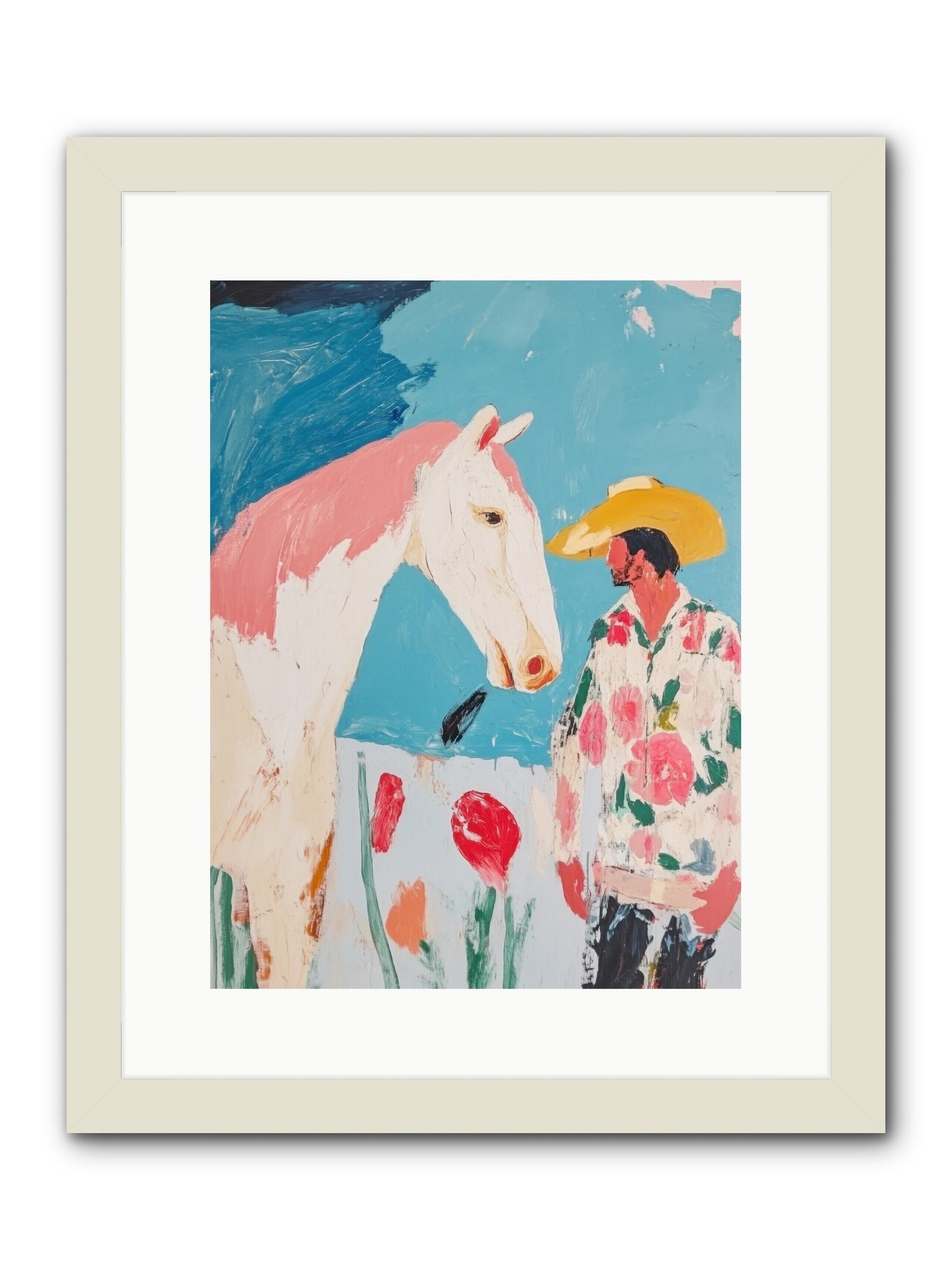 Spurs & Serenity -- Framed Print - White 12x16