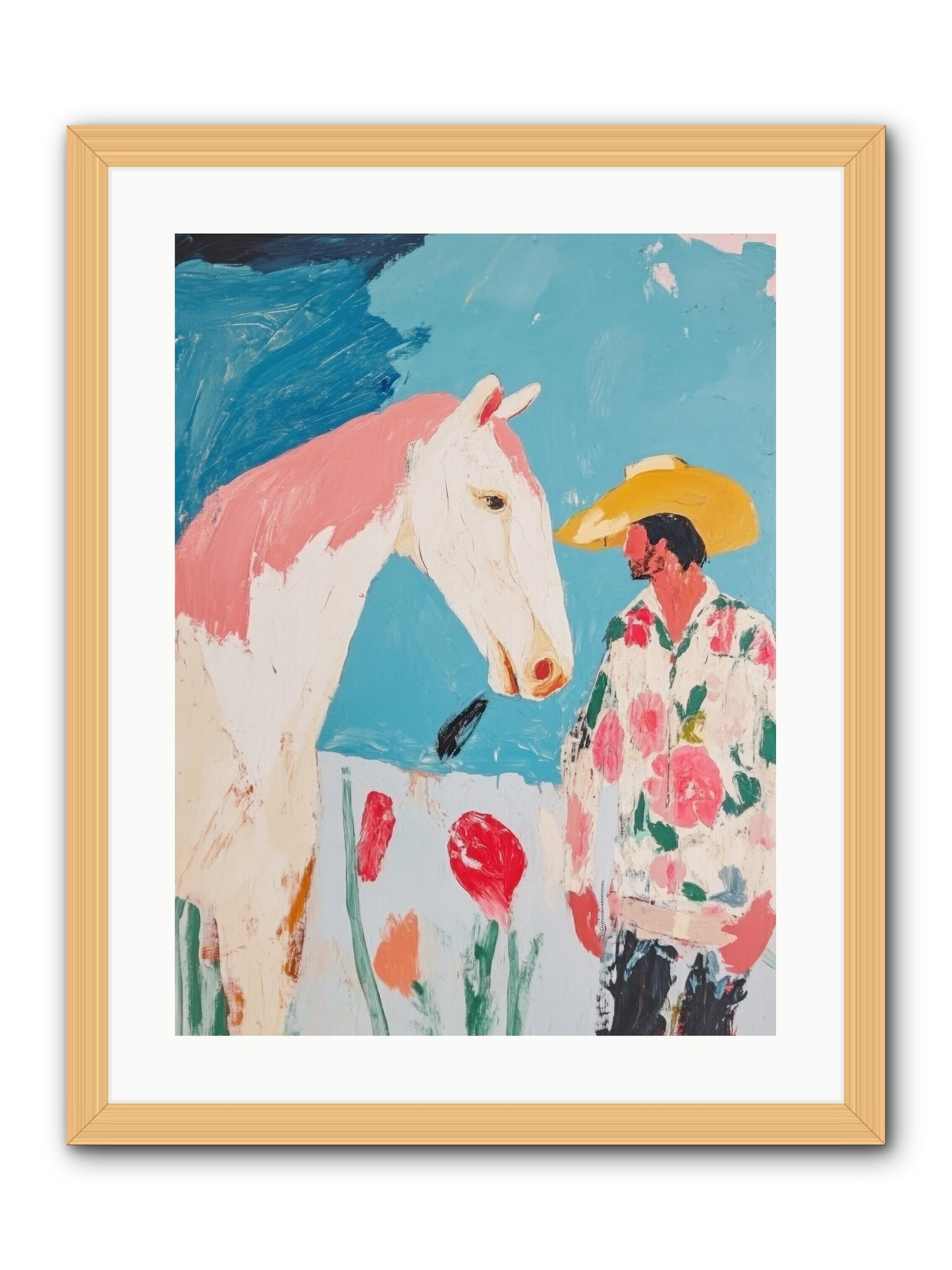 Spurs & Serenity -- Framed Print - Natural 18x24