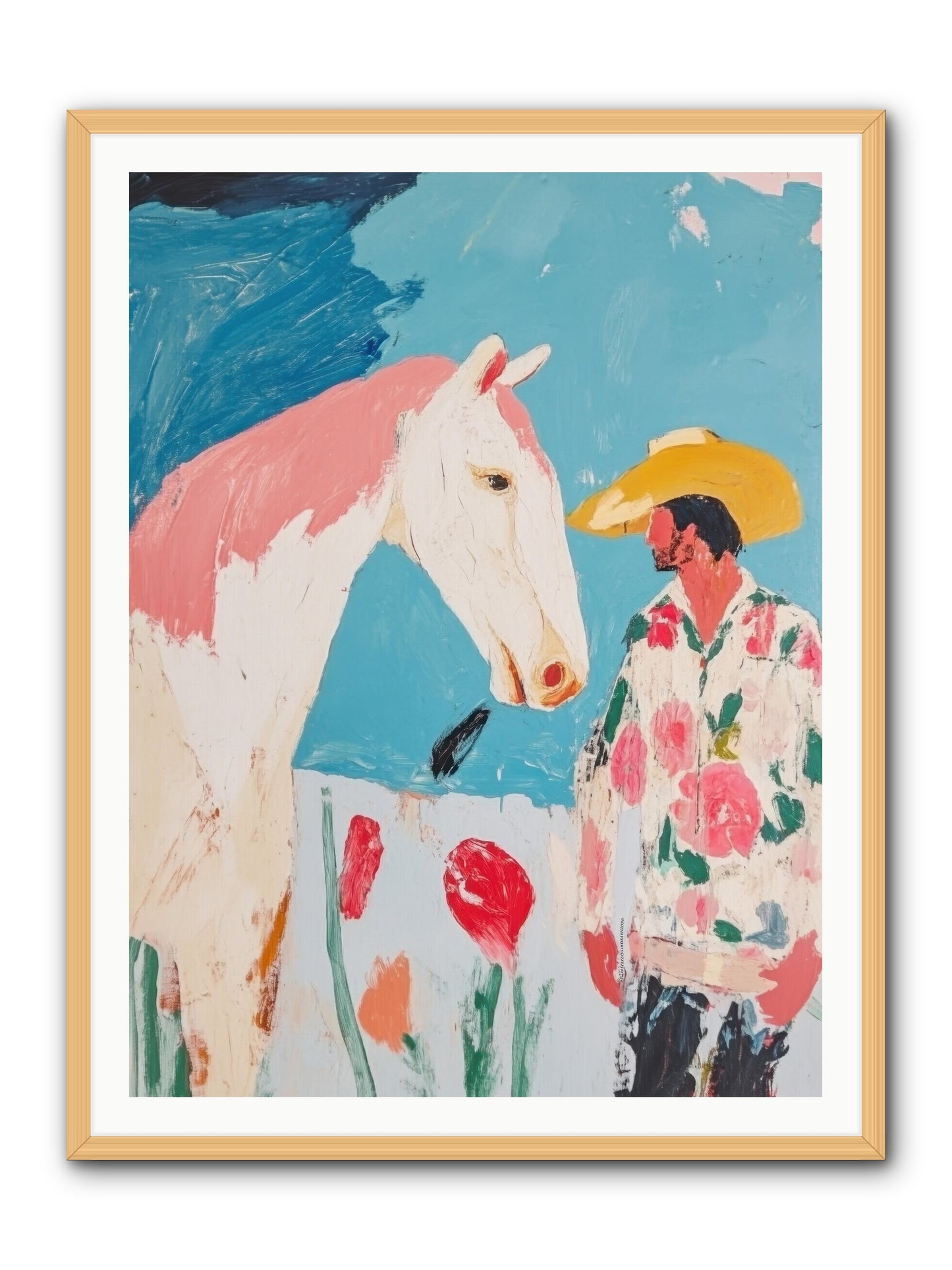 Spurs & Serenity -- Framed Print - Natural 36x48