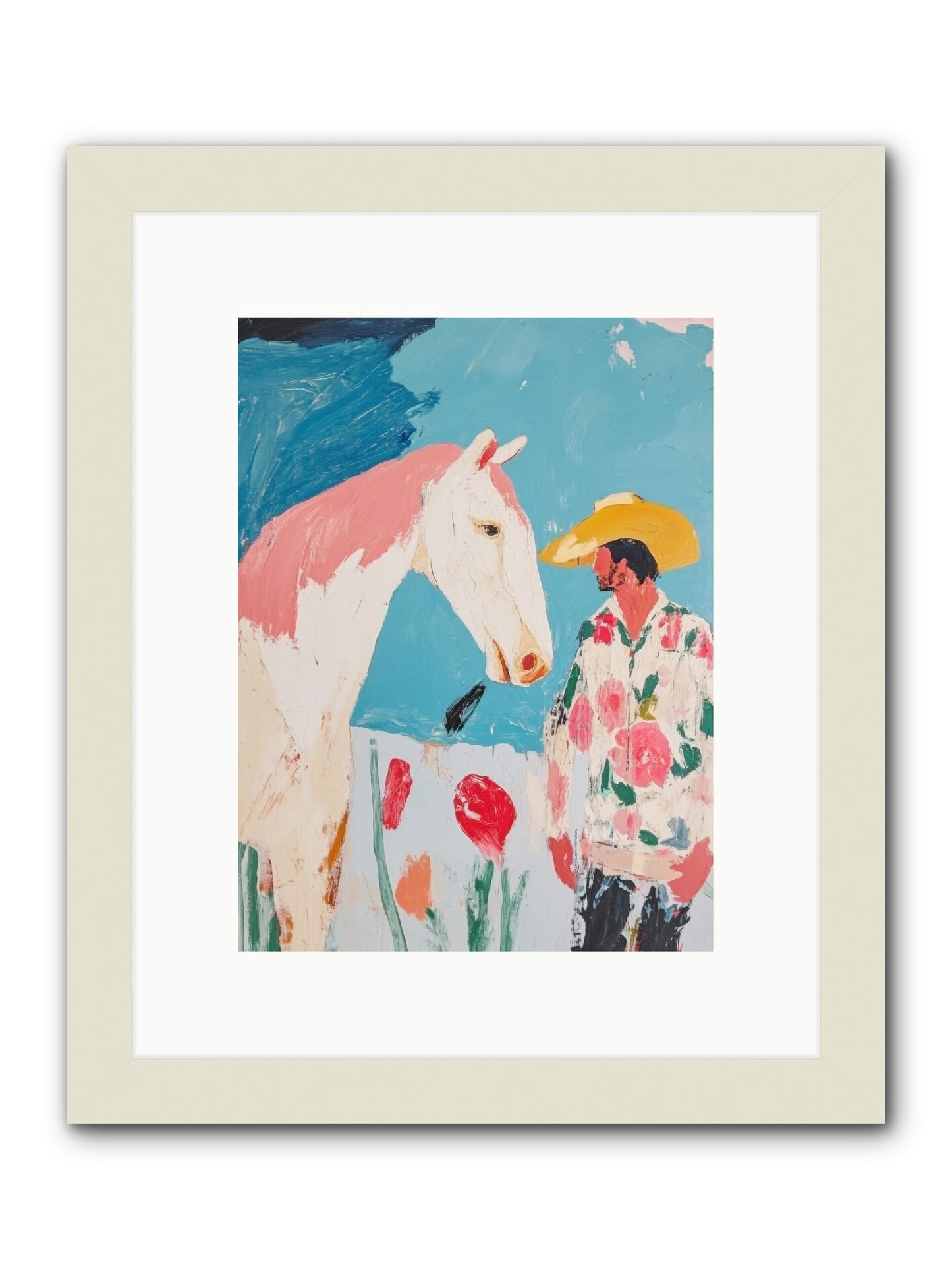 Spurs & Serenity -- Framed Print - White 9x12