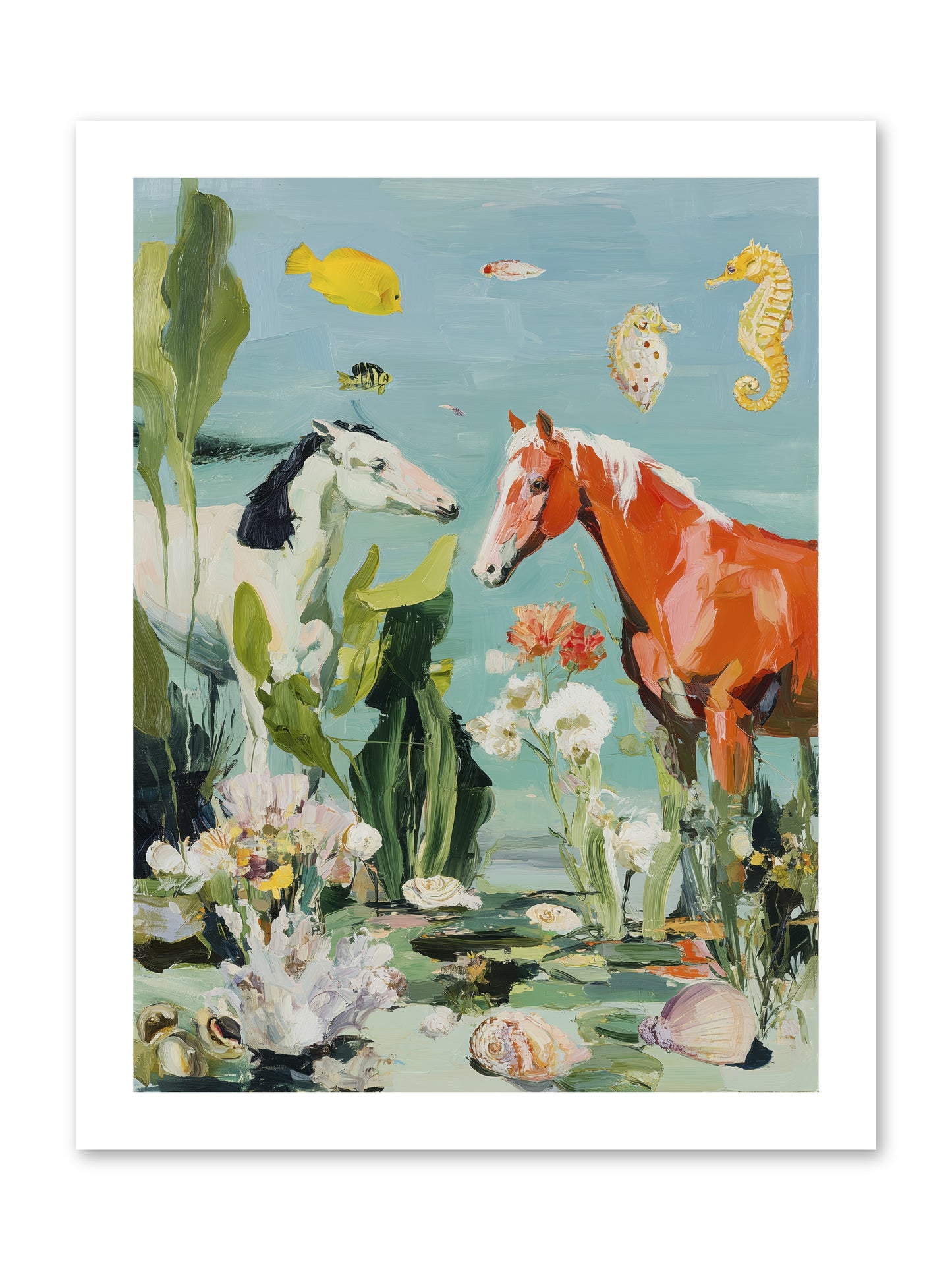 Stallions of the Deep -- Paper Print 12x16