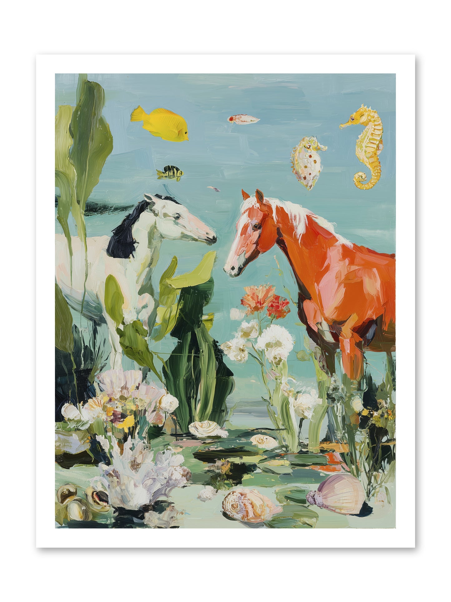 Stallions of the Deep -- Loose Canvas Print 18x24