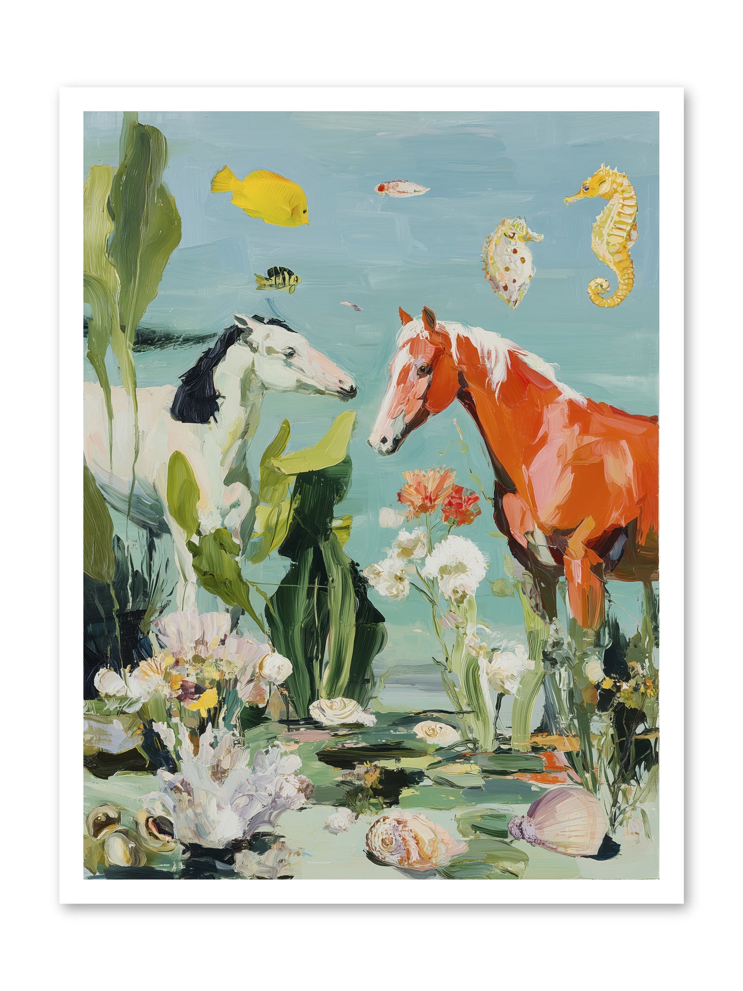 Stallions of the Deep -- Paper Print 24x32