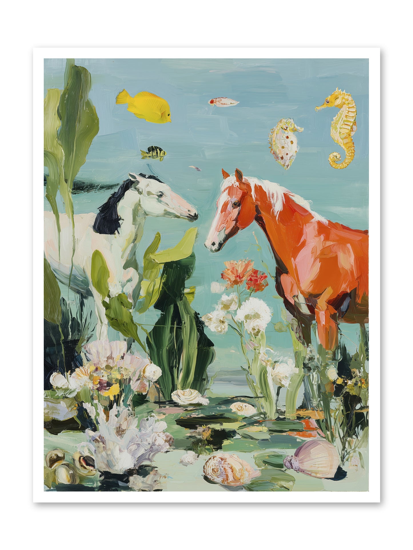 Stallions of the Deep -- Paper Print 30x40