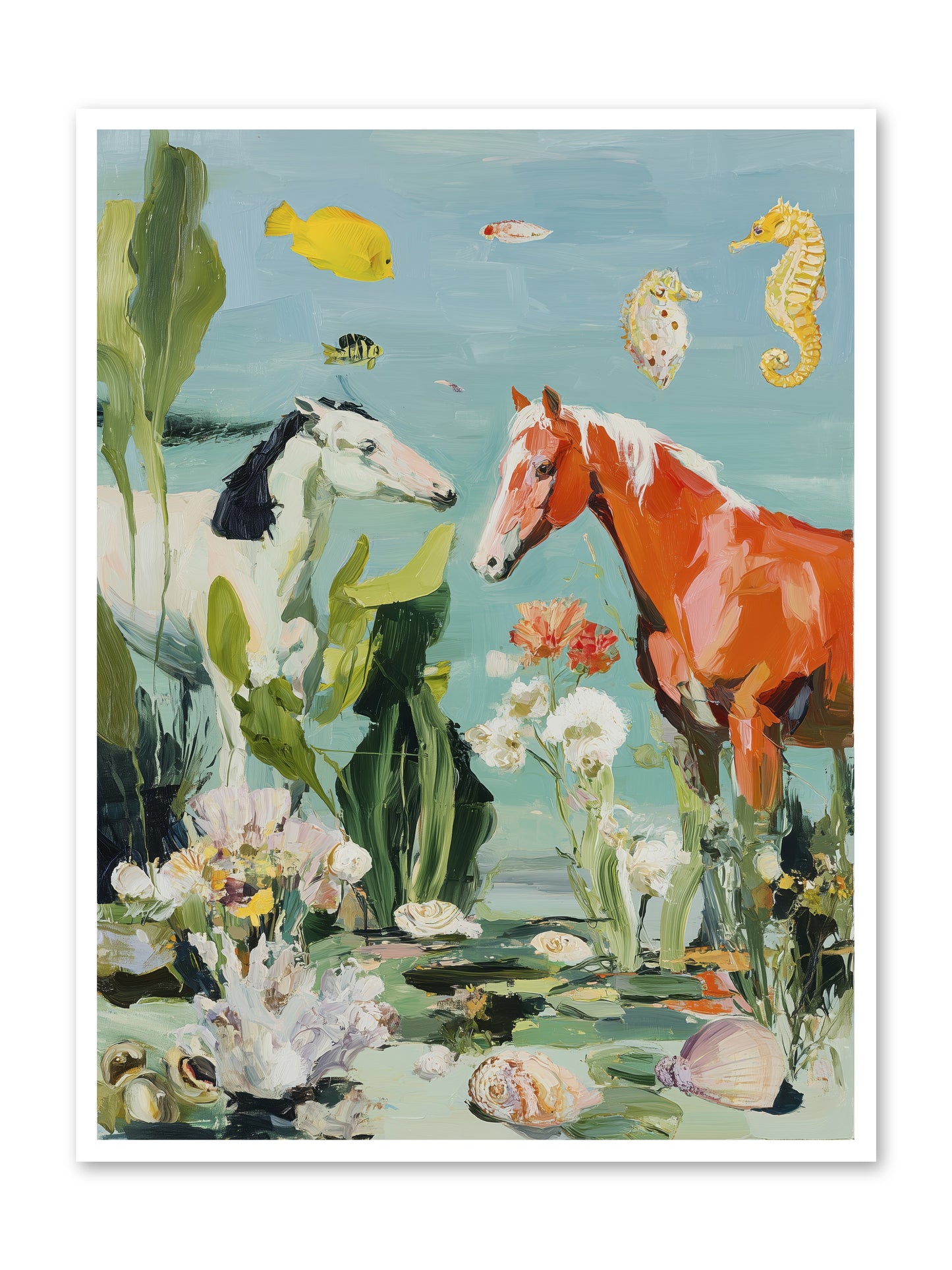 Stallions of the Deep -- Loose Canvas Print 36x48
