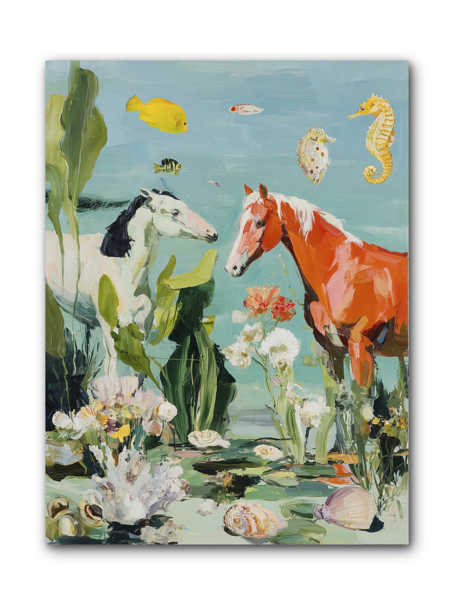 Stallions of the Deep -- Wrapped Canvas 9x12