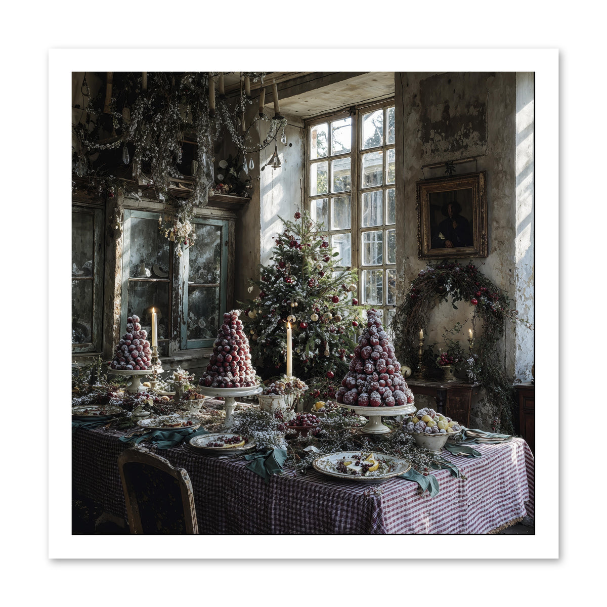 Stardust & Snowflakes -- Loose Canvas Print 20x20