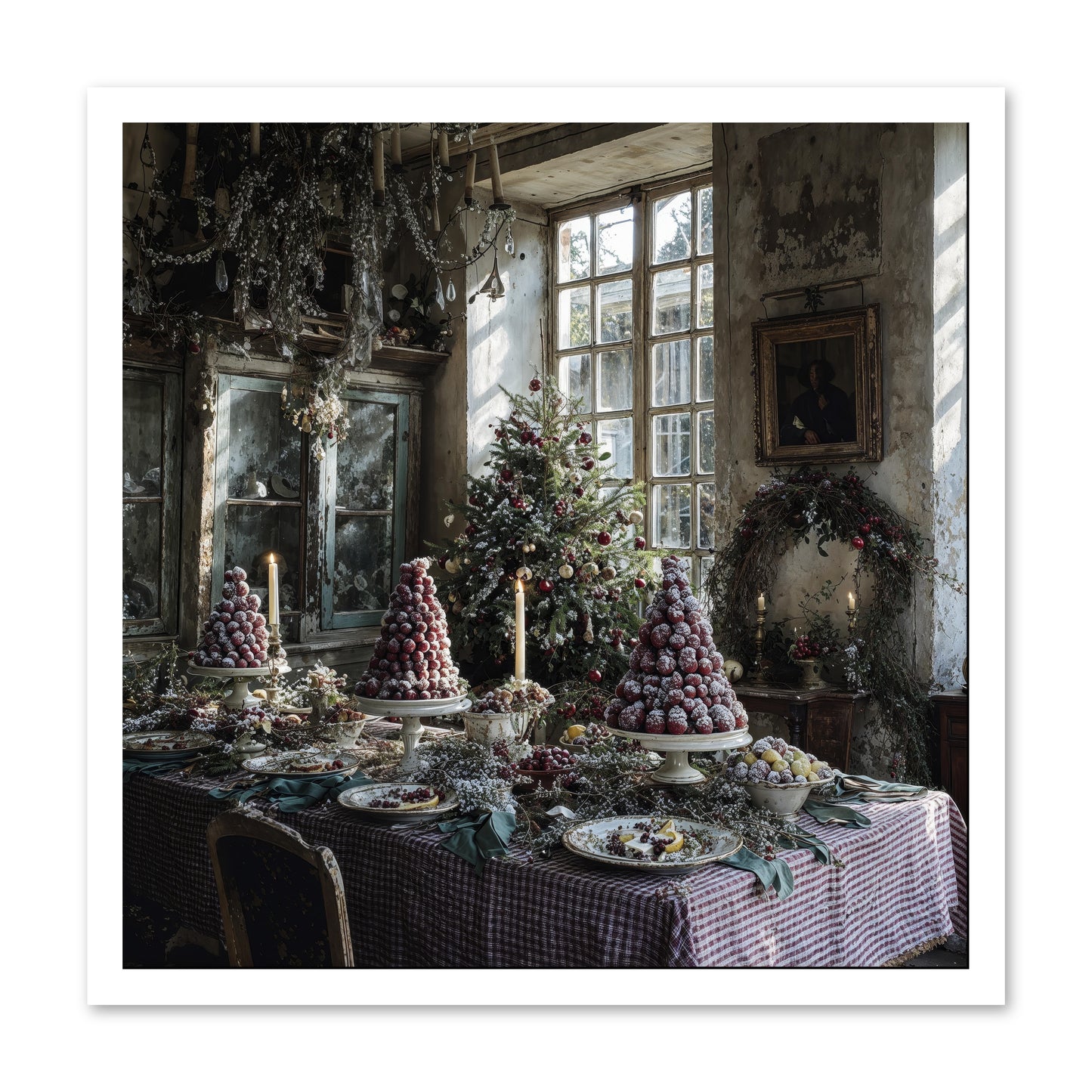 Stardust & Snowflakes -- Paper Print 24x24