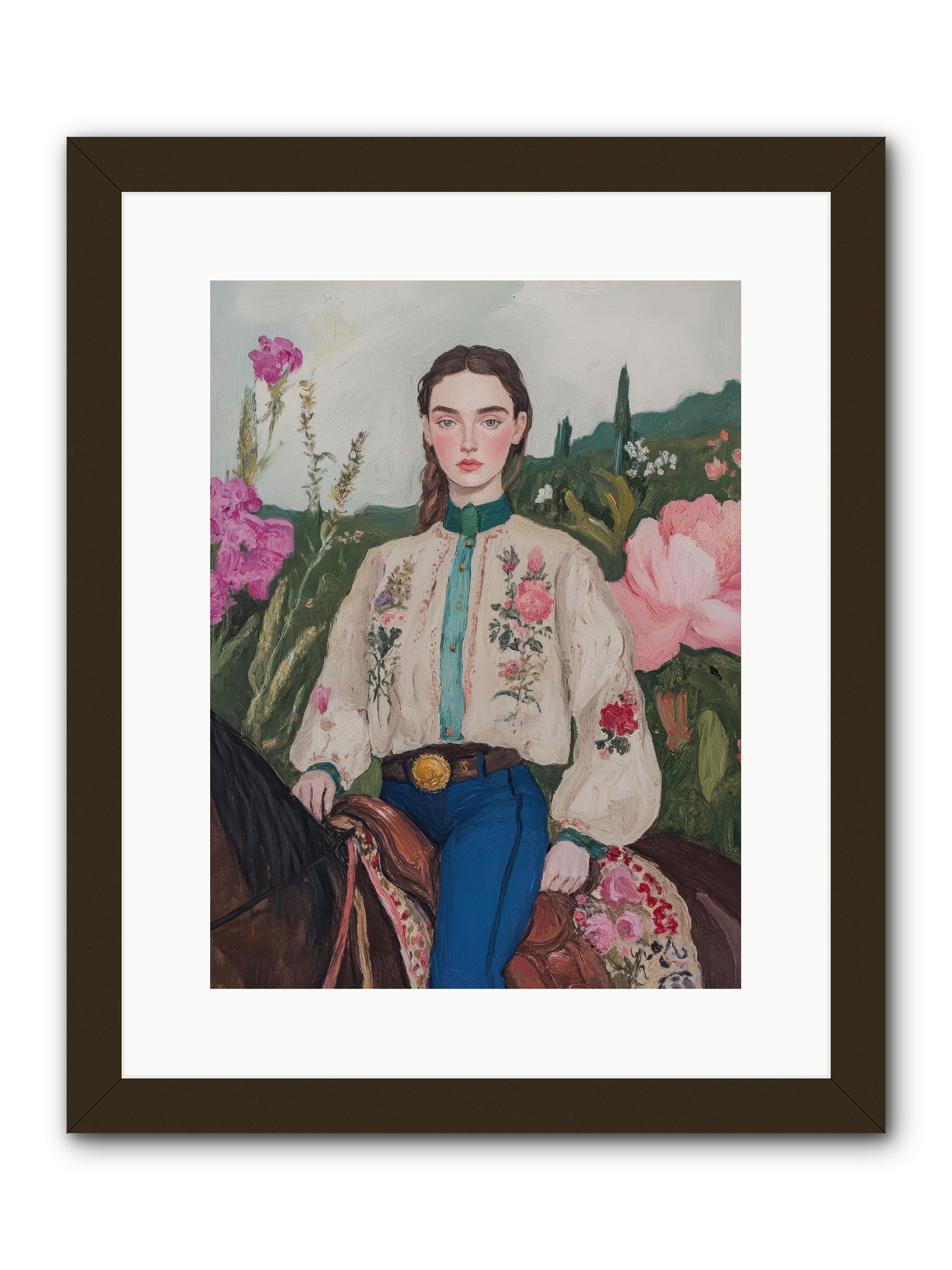 Starlit Lasso -- Framed Print - Black 12x16