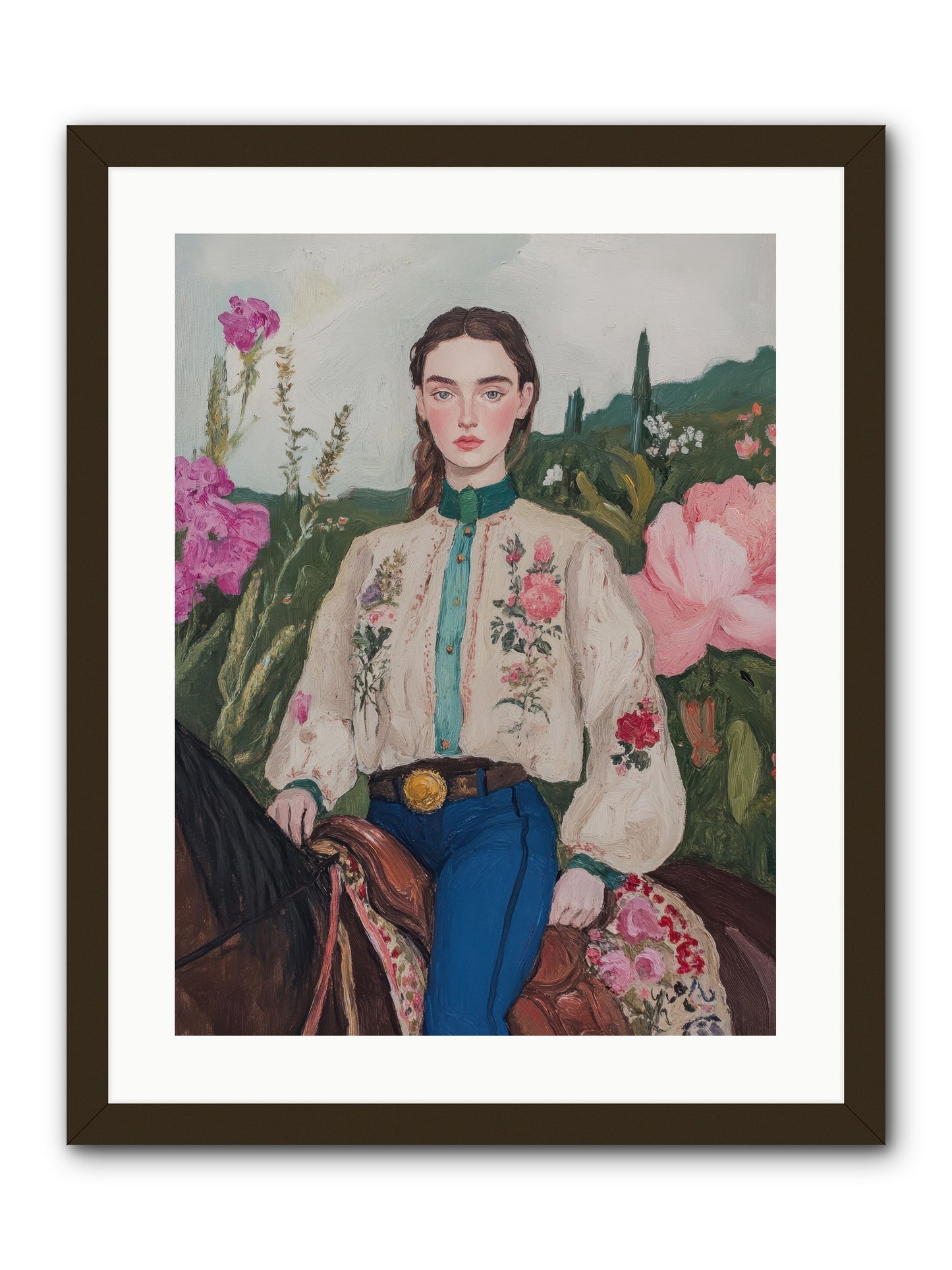 Starlit Lasso -- Framed Print - Black 18x24