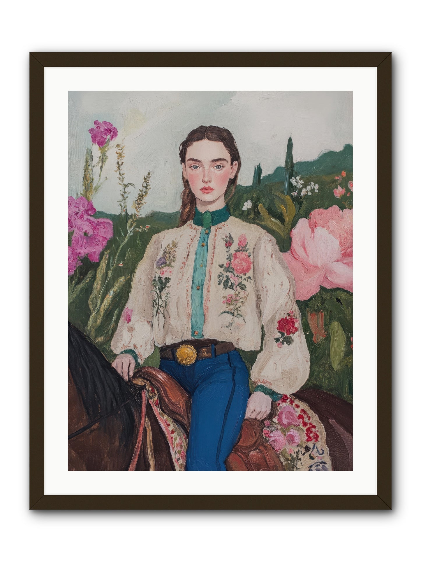 Starlit Lasso -- Framed Print - Black 24x32