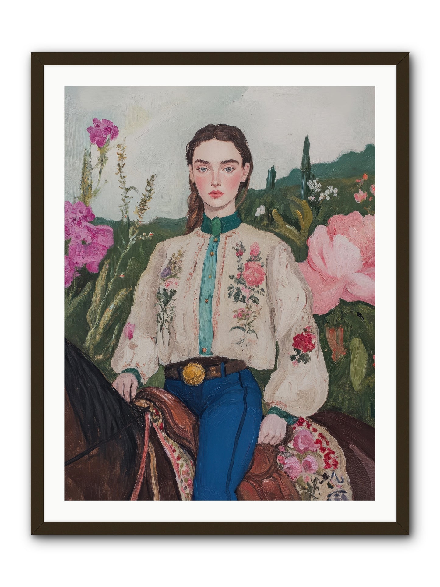 Starlit Lasso -- Framed Print - Black 30x40