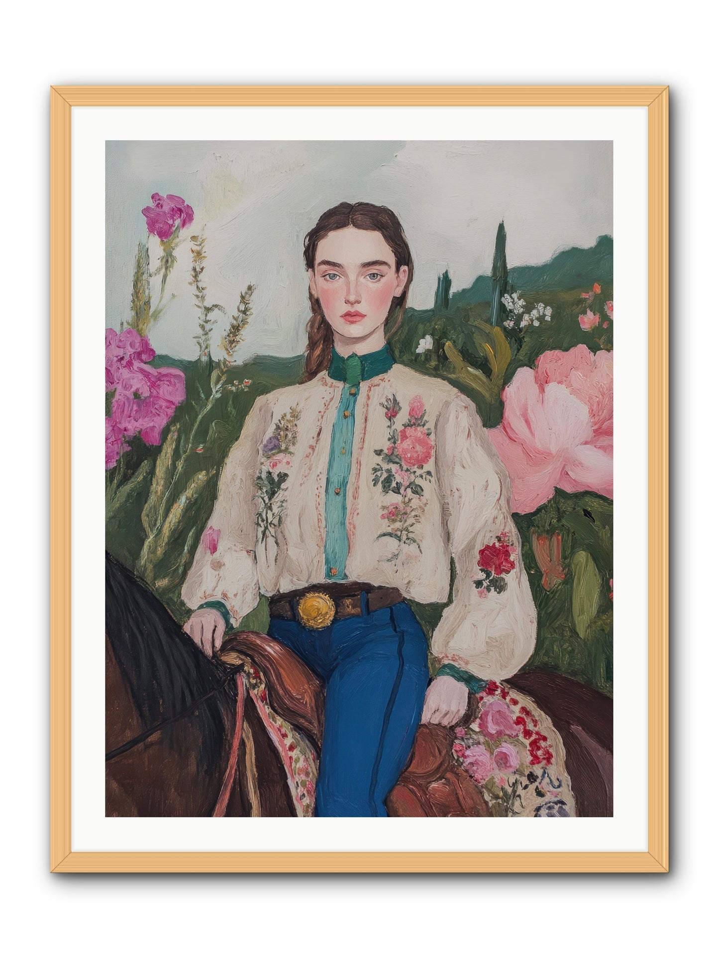 Starlit Lasso -- Framed Print - Natural 30x40