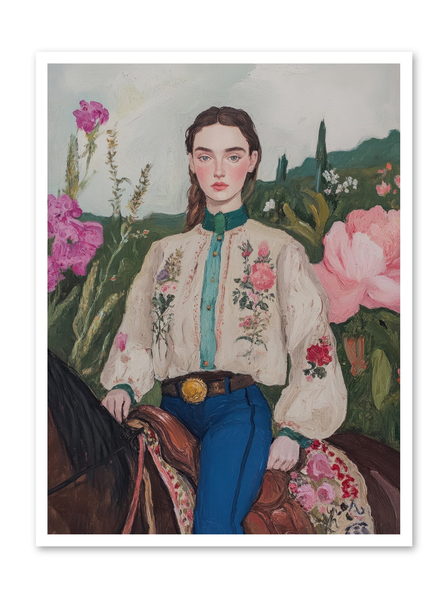 Starlit Lasso -- Loose Canvas Print 30x40