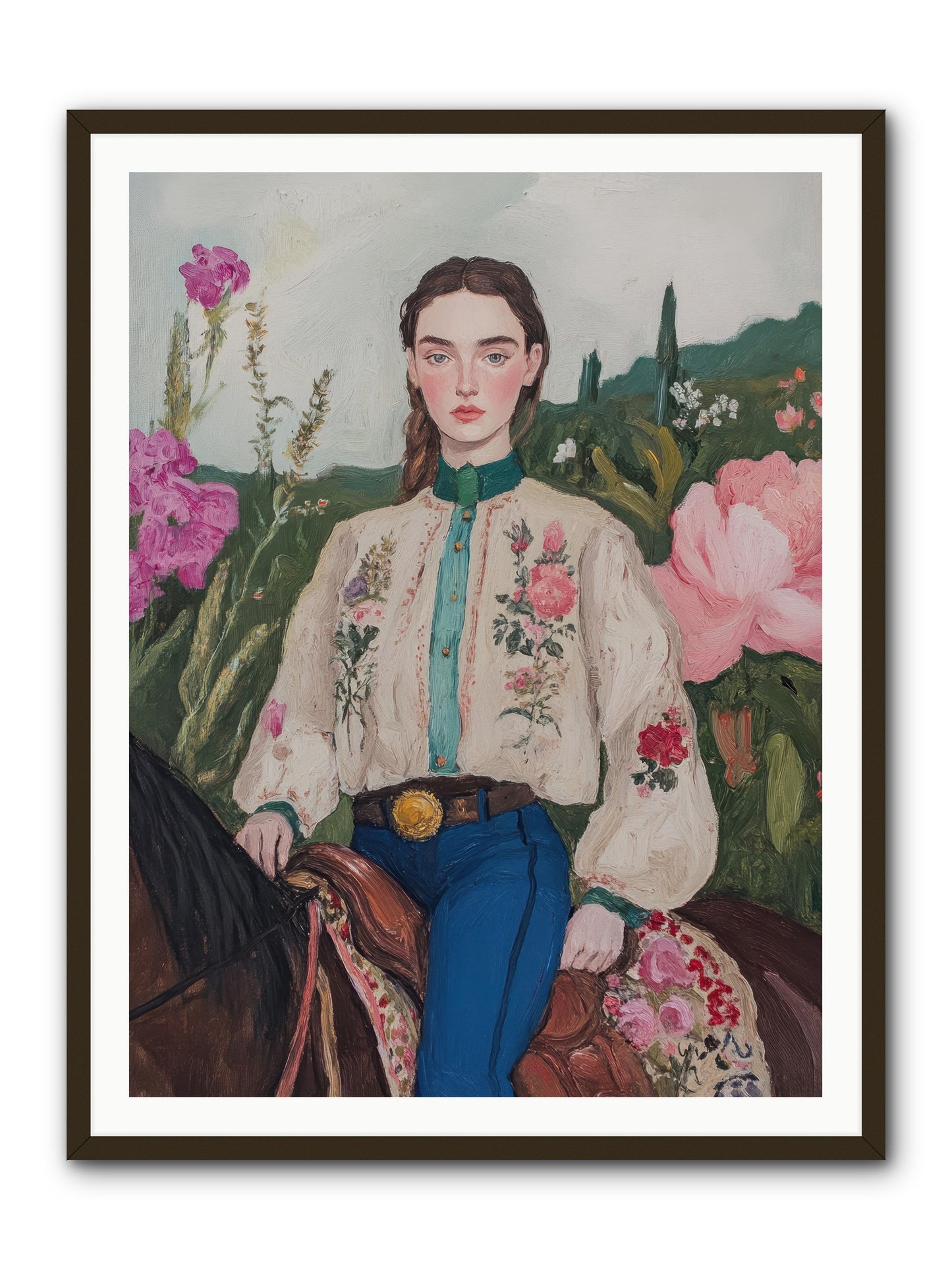 Starlit Lasso -- Framed Print - Black 36x48