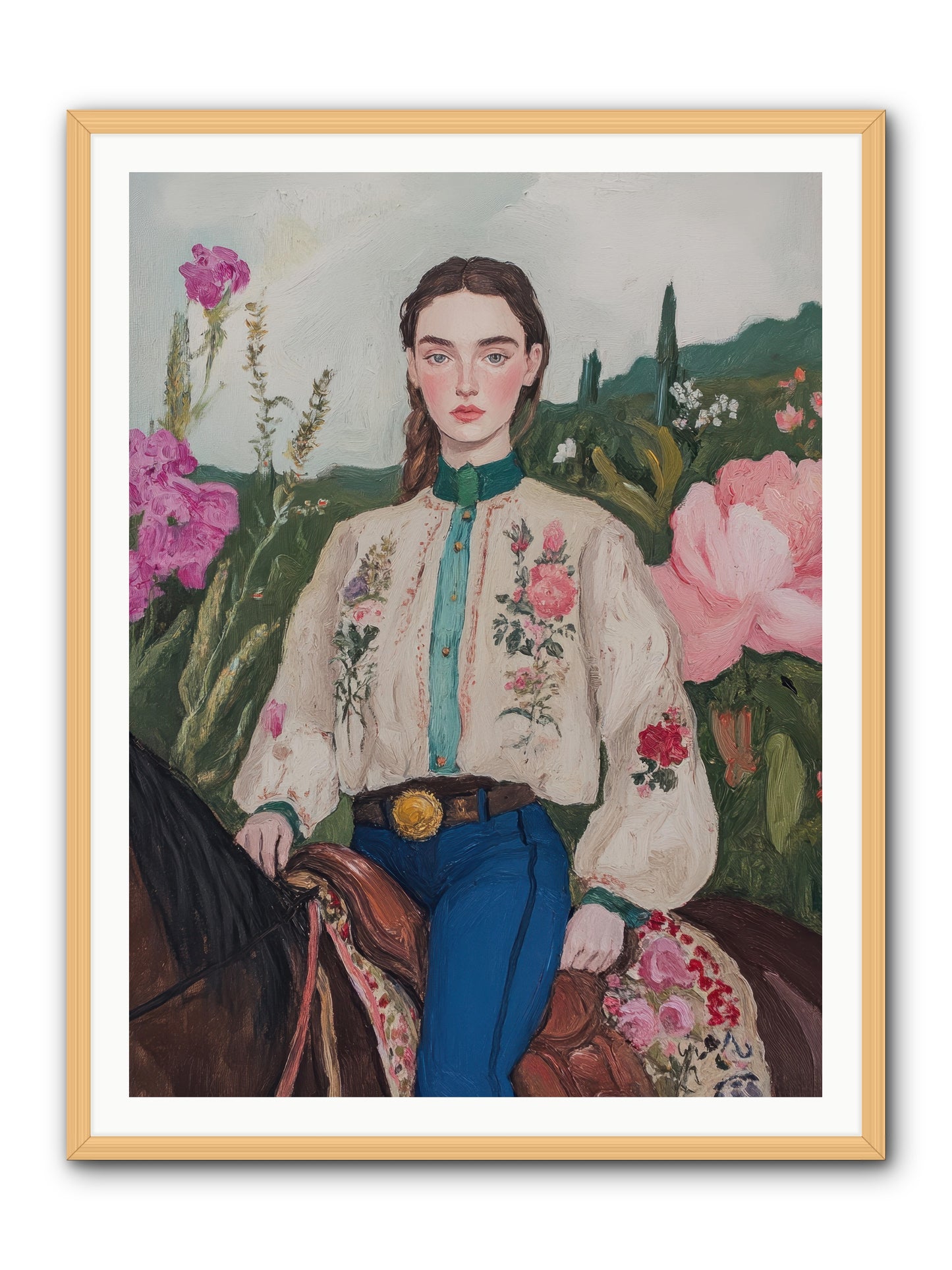 Starlit Lasso -- Framed Print - Natural 36x48