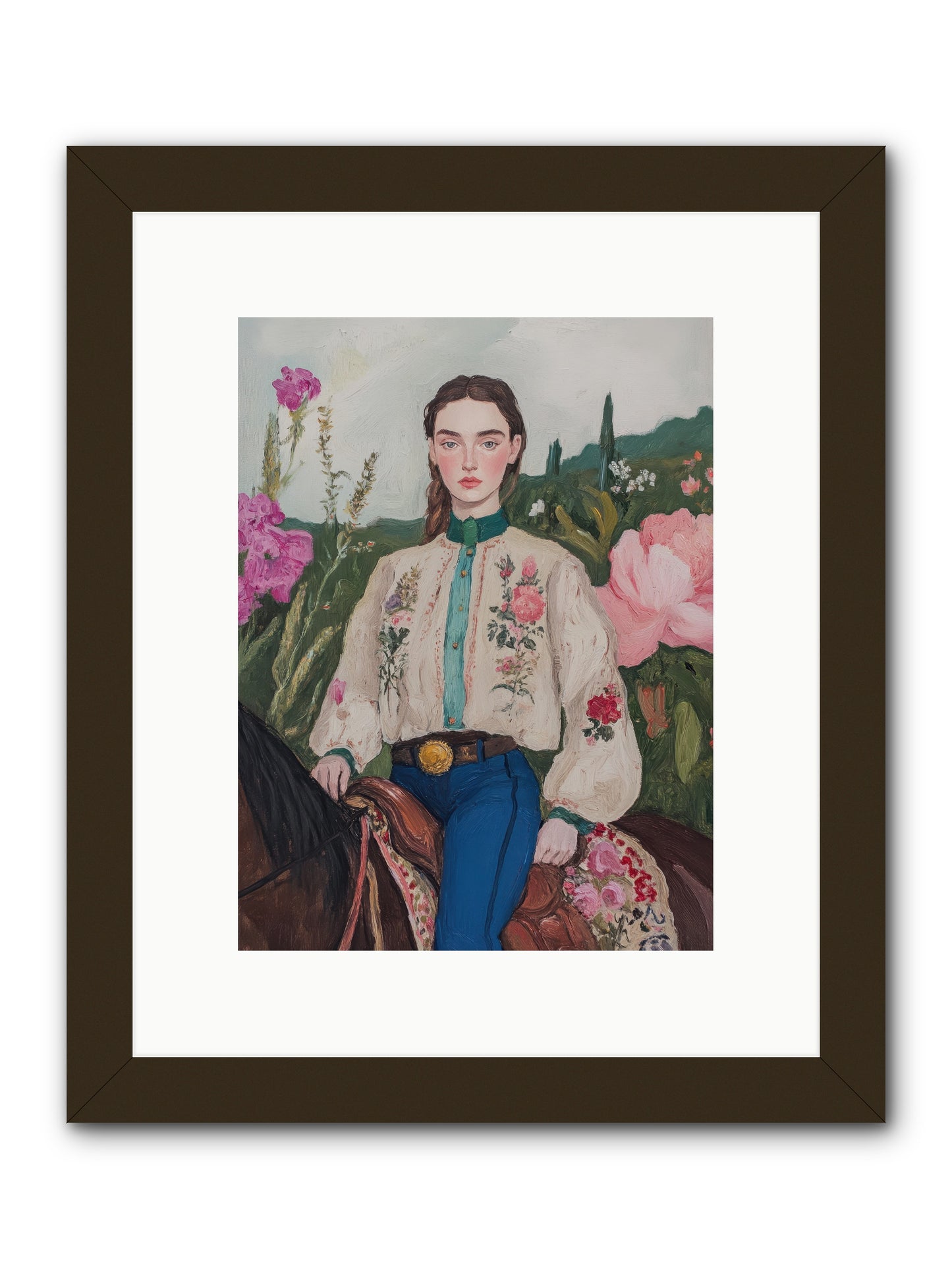 Starlit Lasso -- Framed Print - Black 9x12