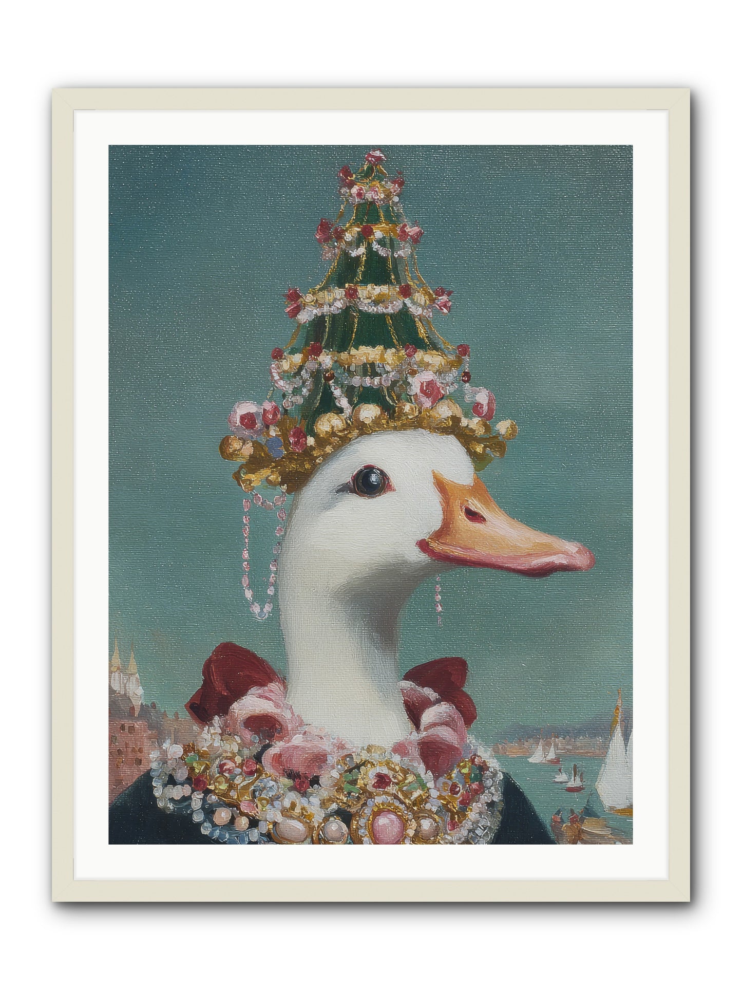 Starlit Majesty -- Framed Print - White 30x40