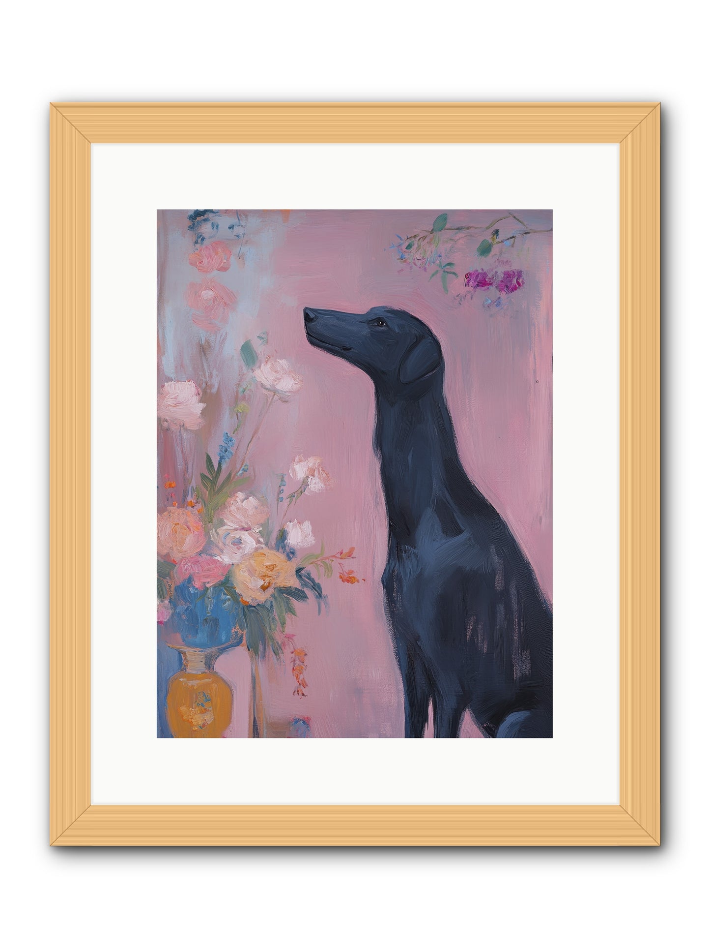 Stars and Love -- Framed Print - Natural 12x16