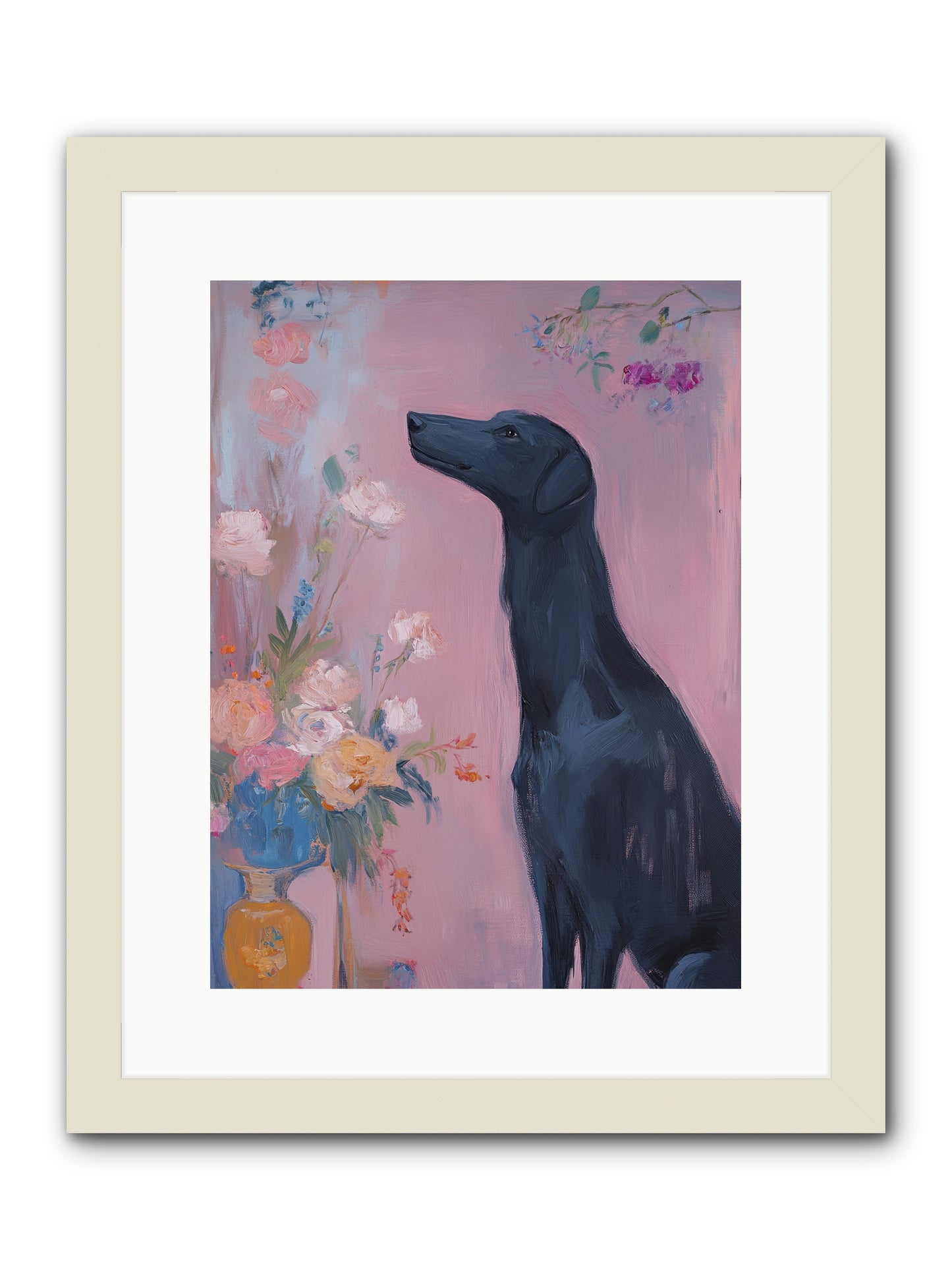 Stars and Love -- Framed Print - White 12x16