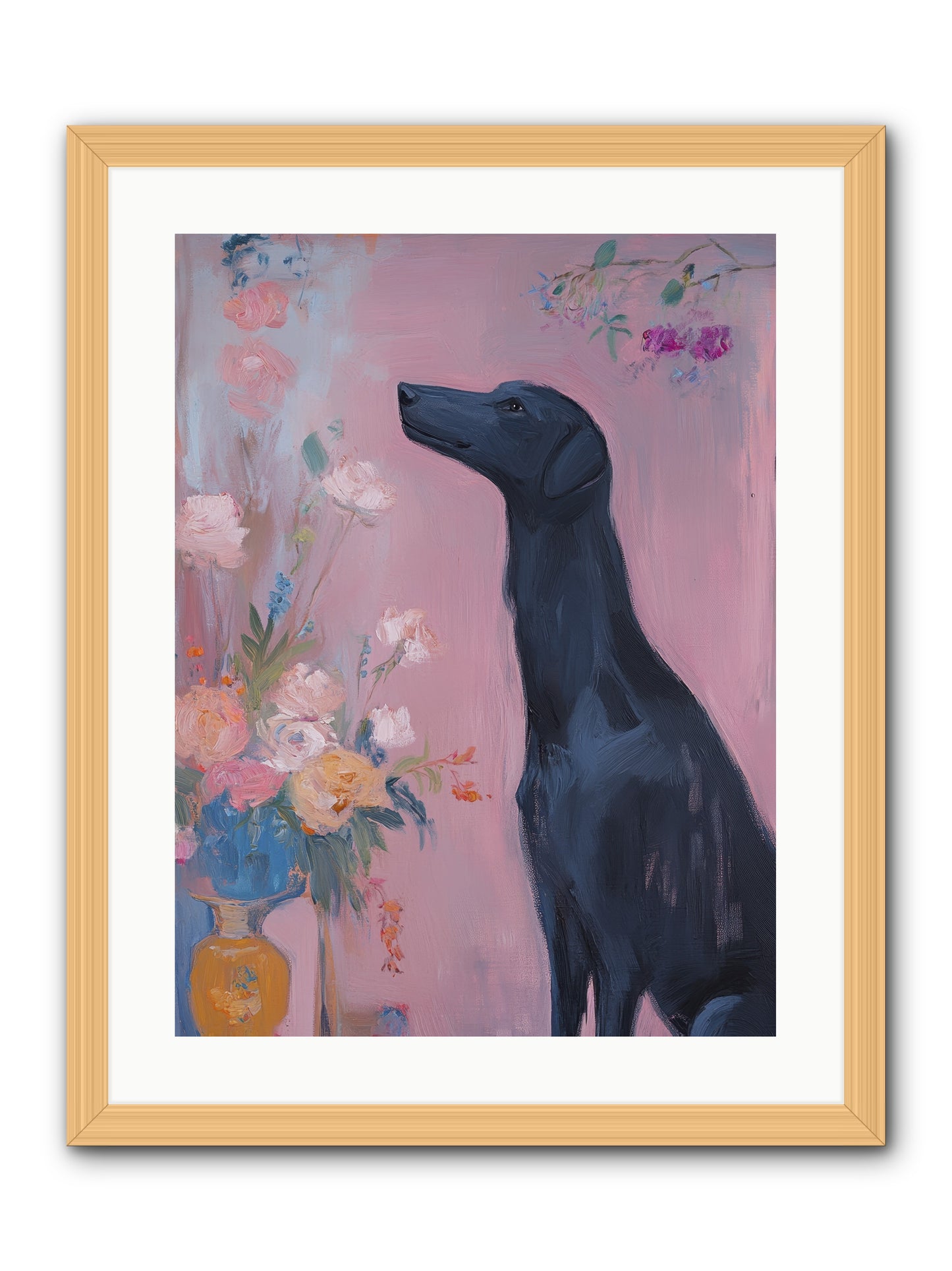 Stars and Love -- Framed Print - Natural 18x24