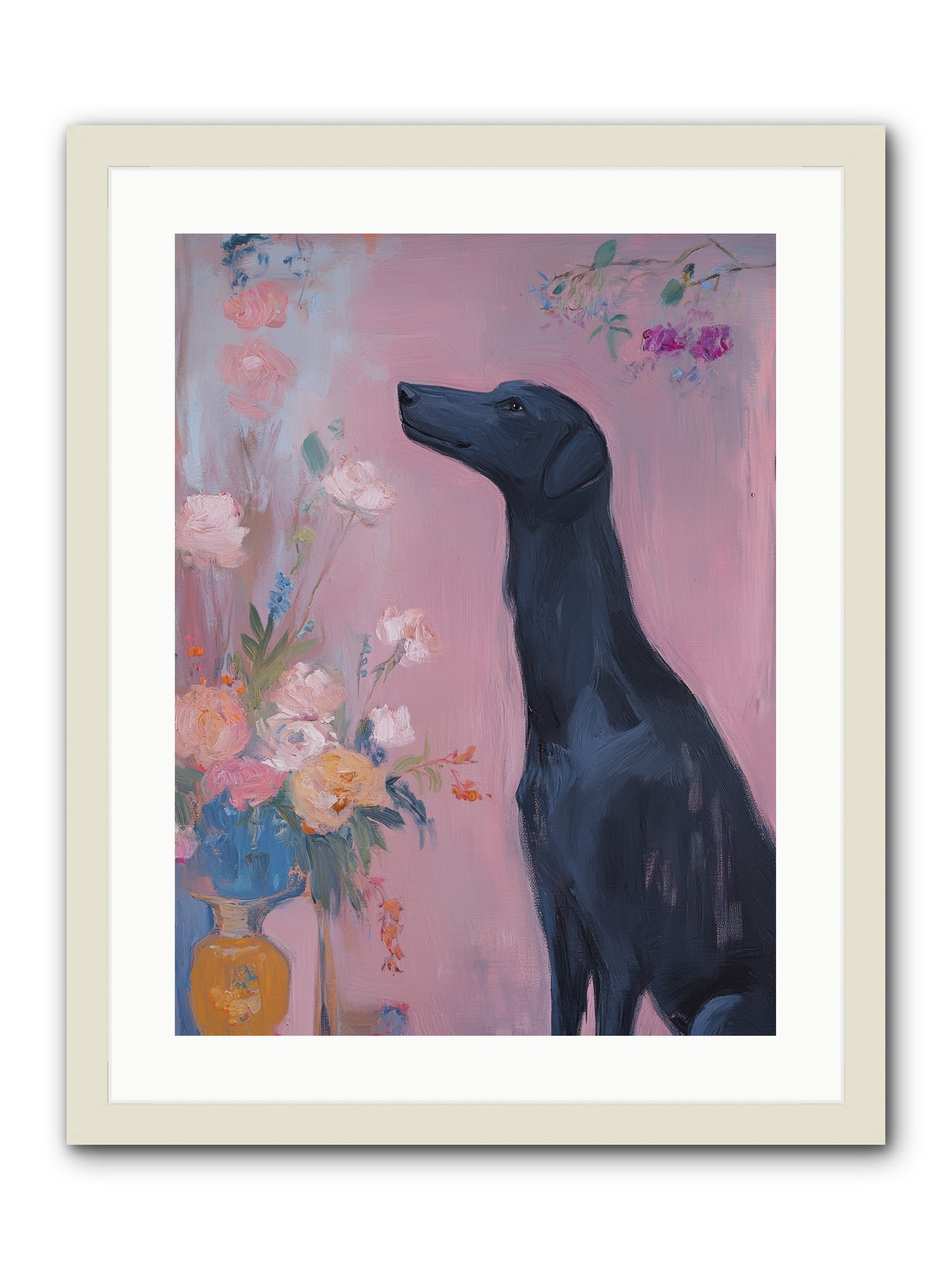 Stars and Love -- Framed Print - White 18x24