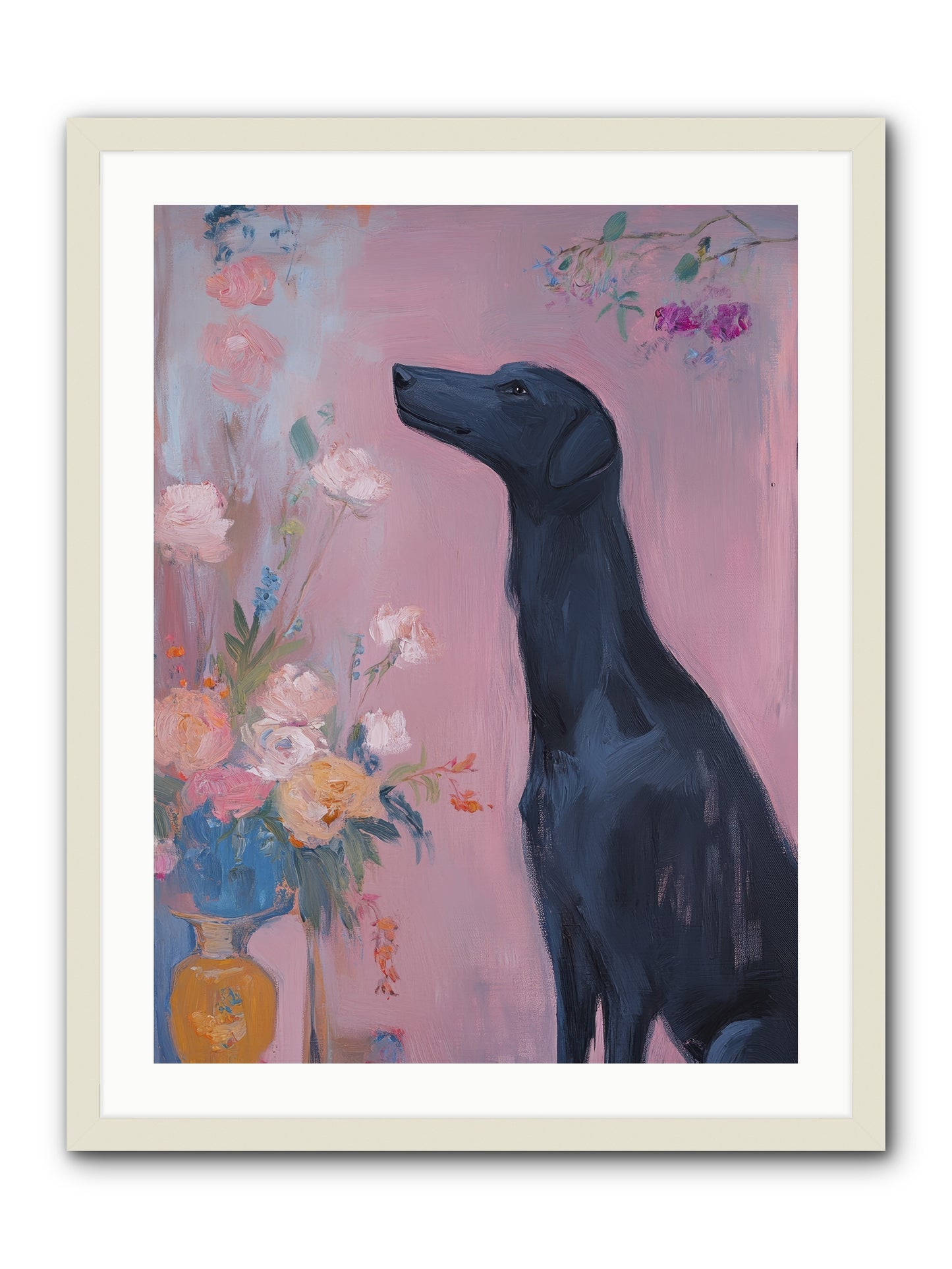 Stars and Love -- Framed Print - White 24x32