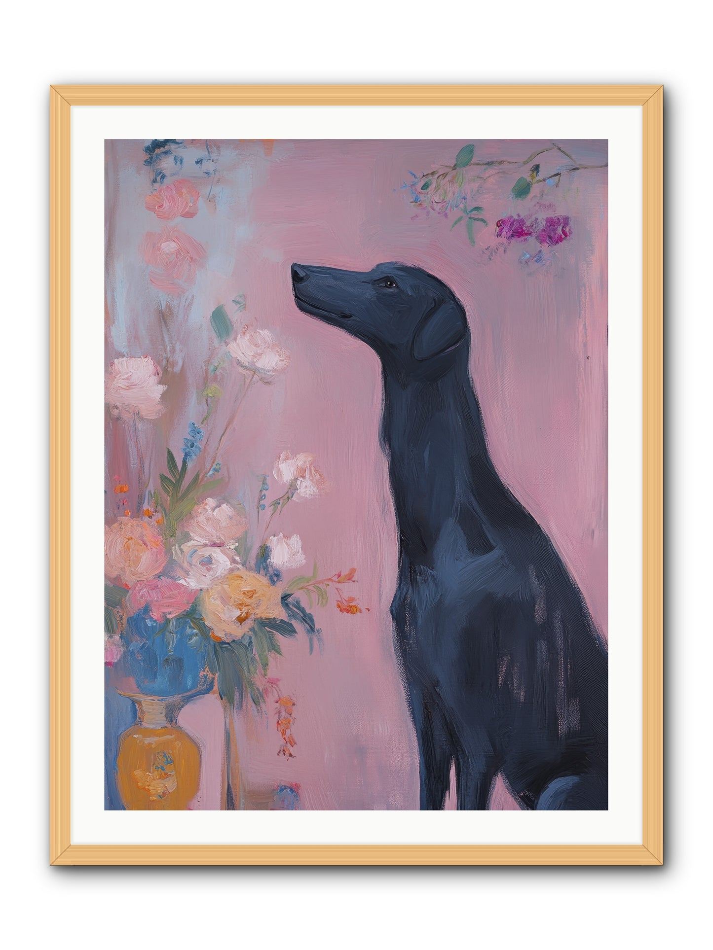 Stars and Love -- Framed Print - Natural 30x40