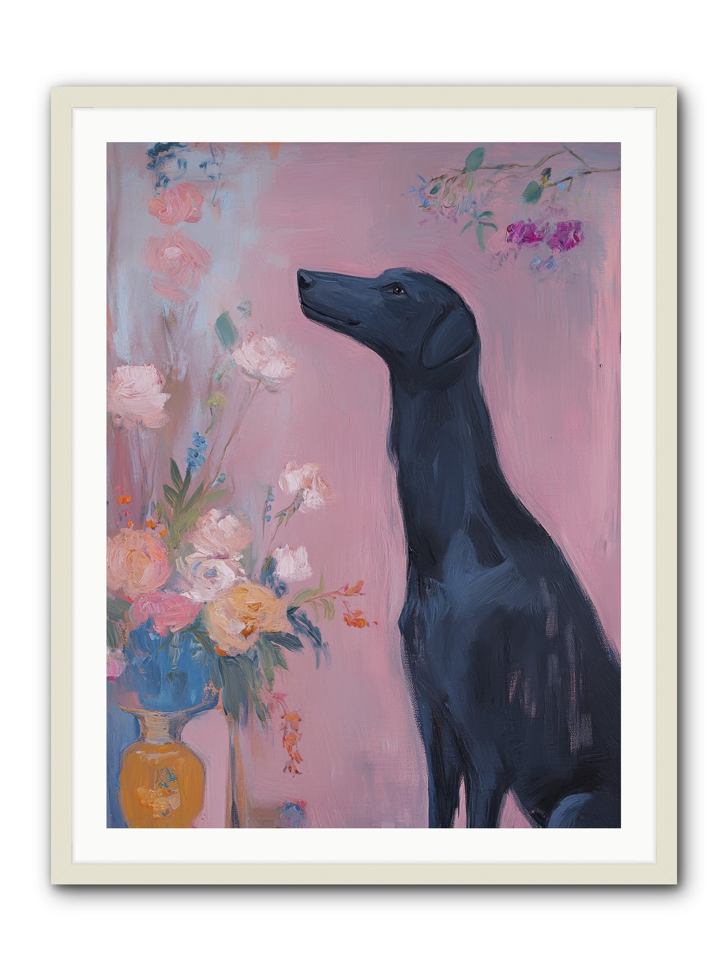 Stars and Love -- Framed Print - White 30x40