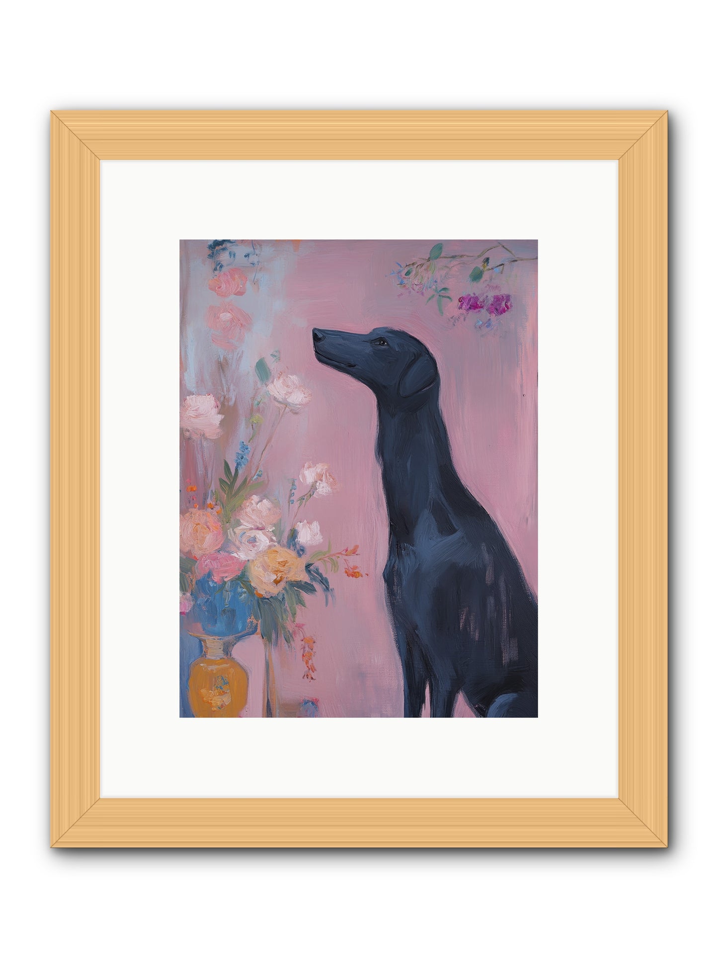 Stars and Love -- Framed Print - Natural 9x12