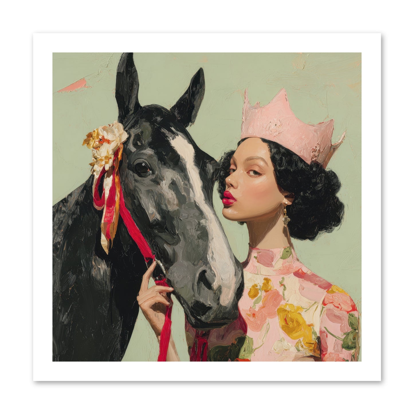 Steed of the Silver Dawn-REZ -- Paper Print 16x16