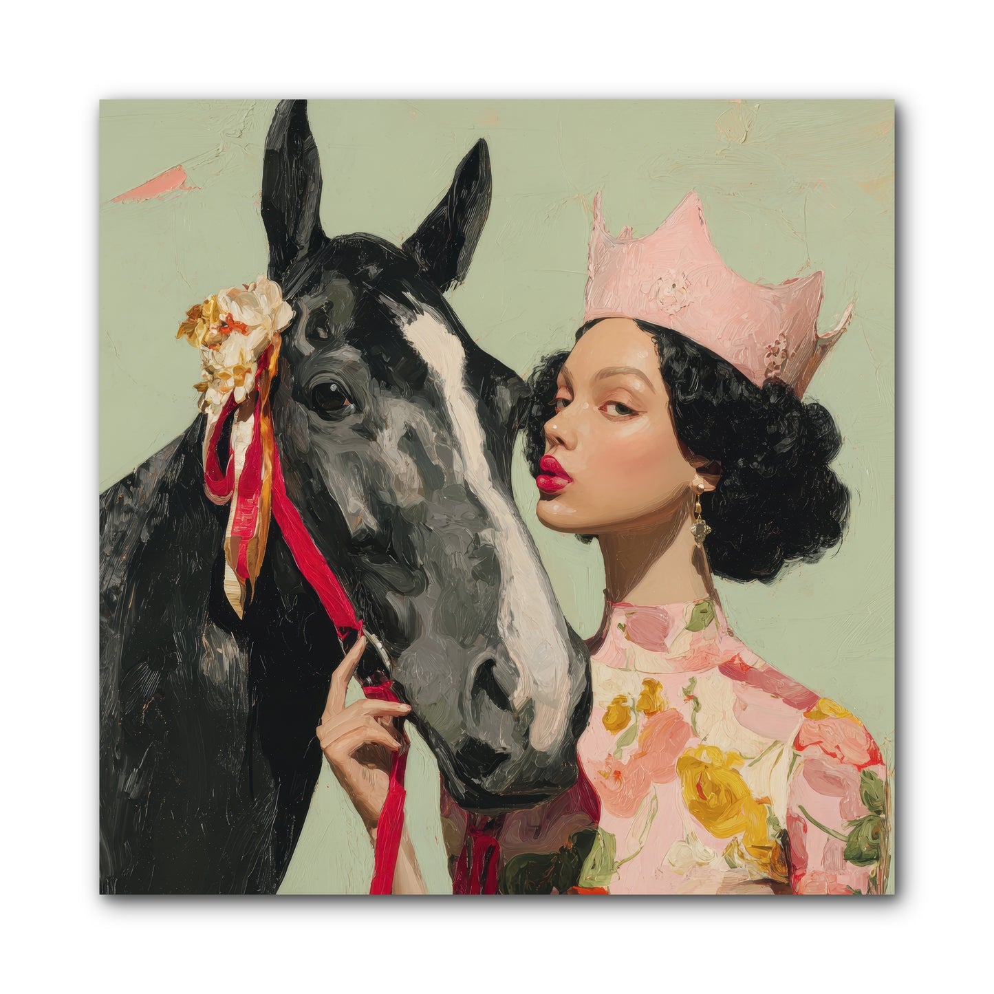 Steed of the Silver Dawn-REZ -- Wrapped Canvas 10x10