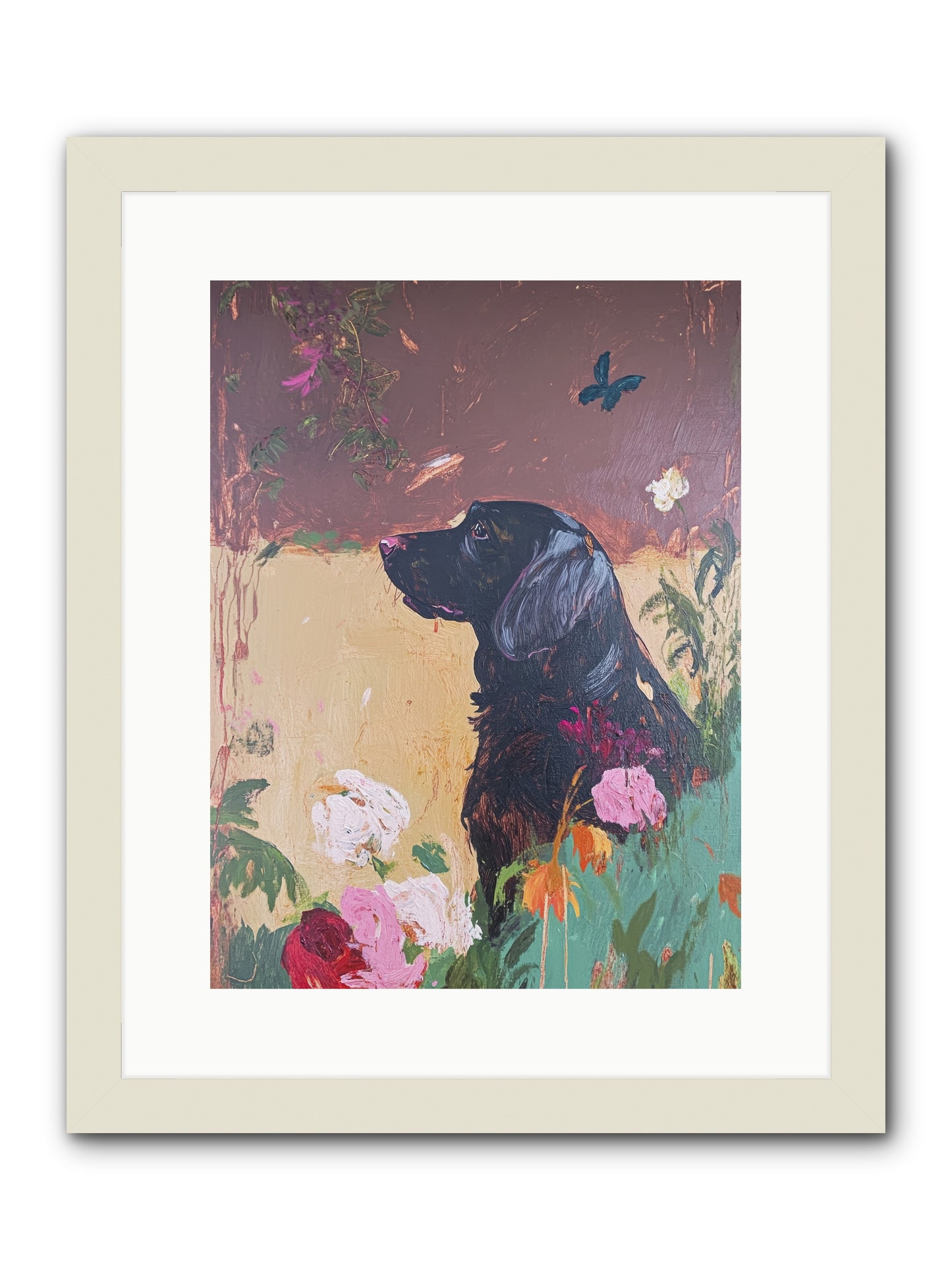 Steel Magnolia -- Framed Print - White 12x16