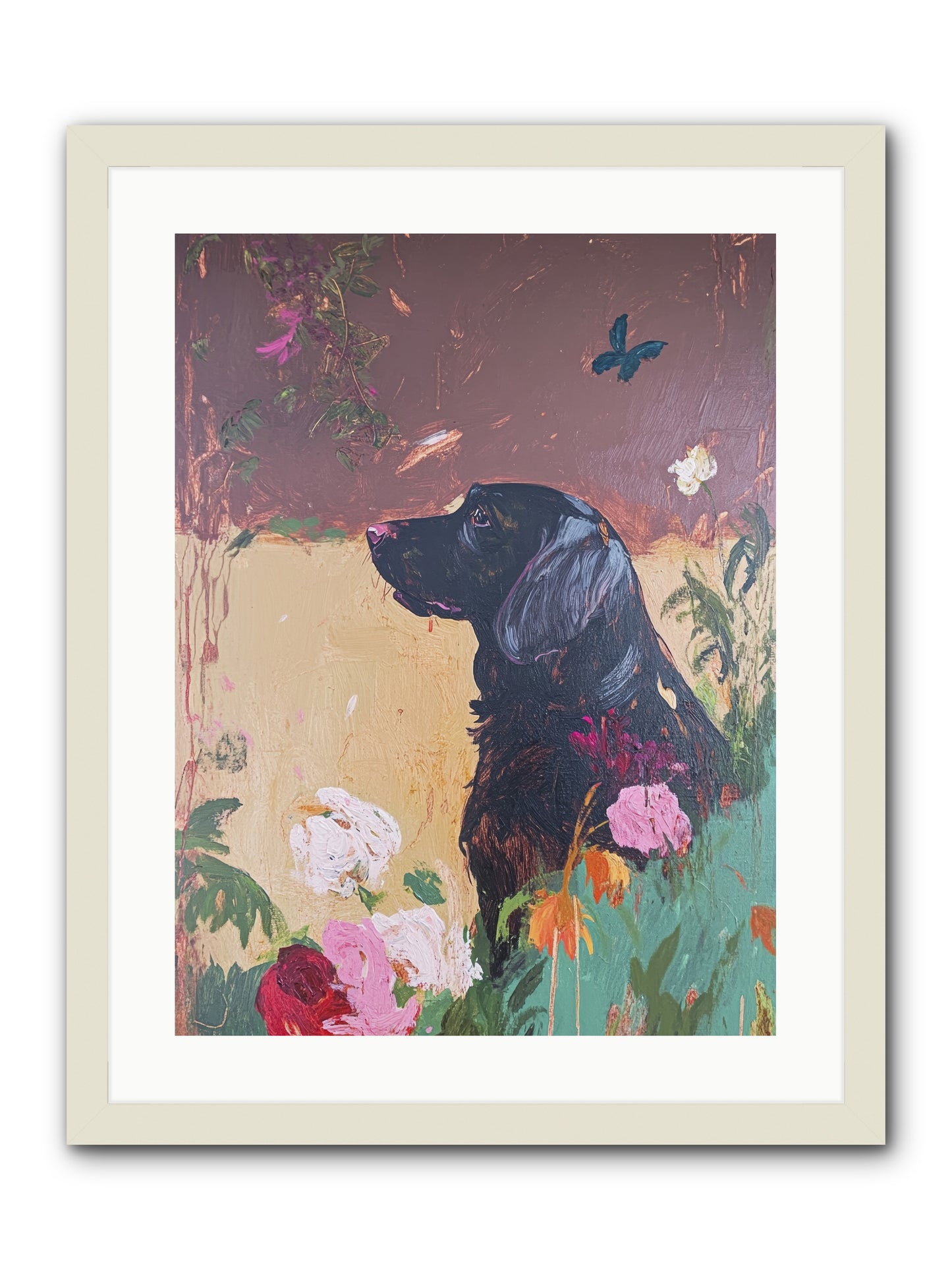 Steel Magnolia -- Framed Print - White 18x24