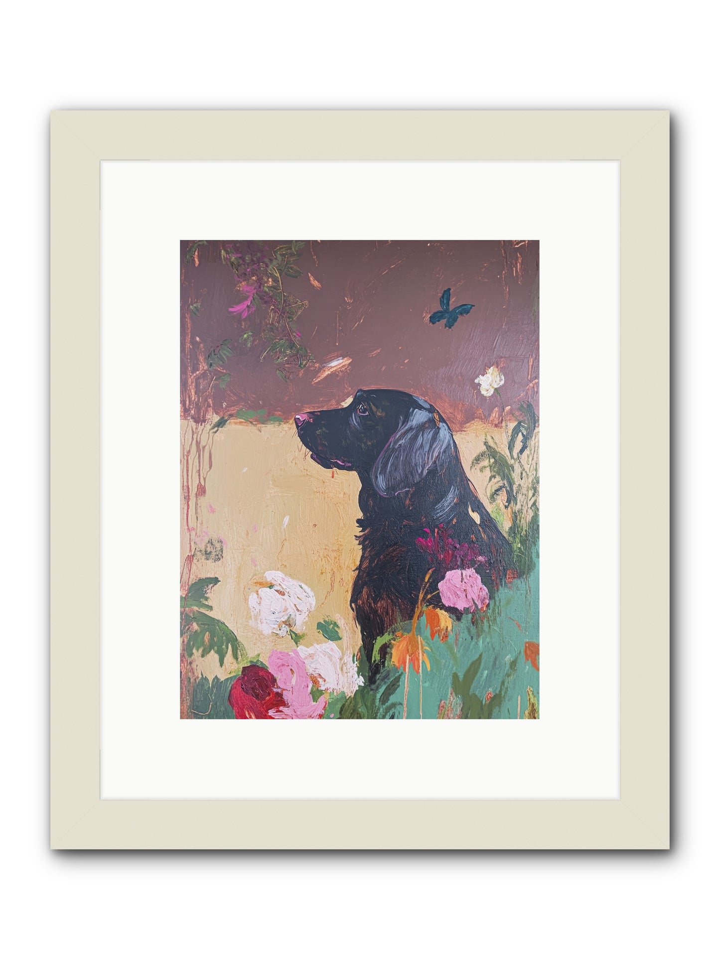Steel Magnolia -- Framed Print - White 9x12