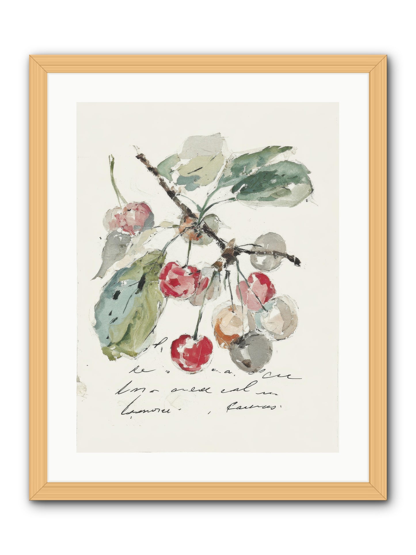 Stem and Story -- Framed Print - Natural 18x24