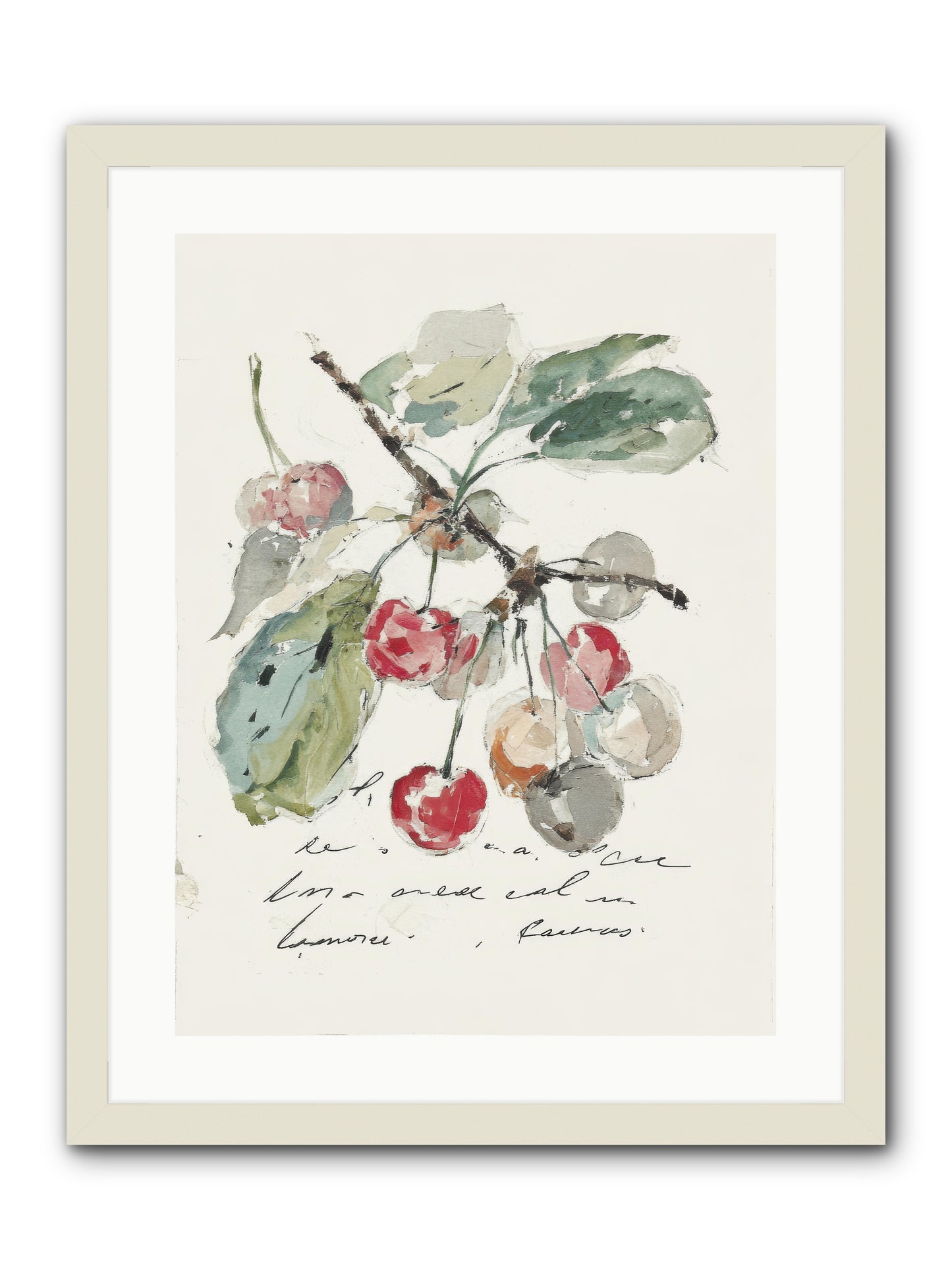 Stem and Story -- Framed Print - White 18x24