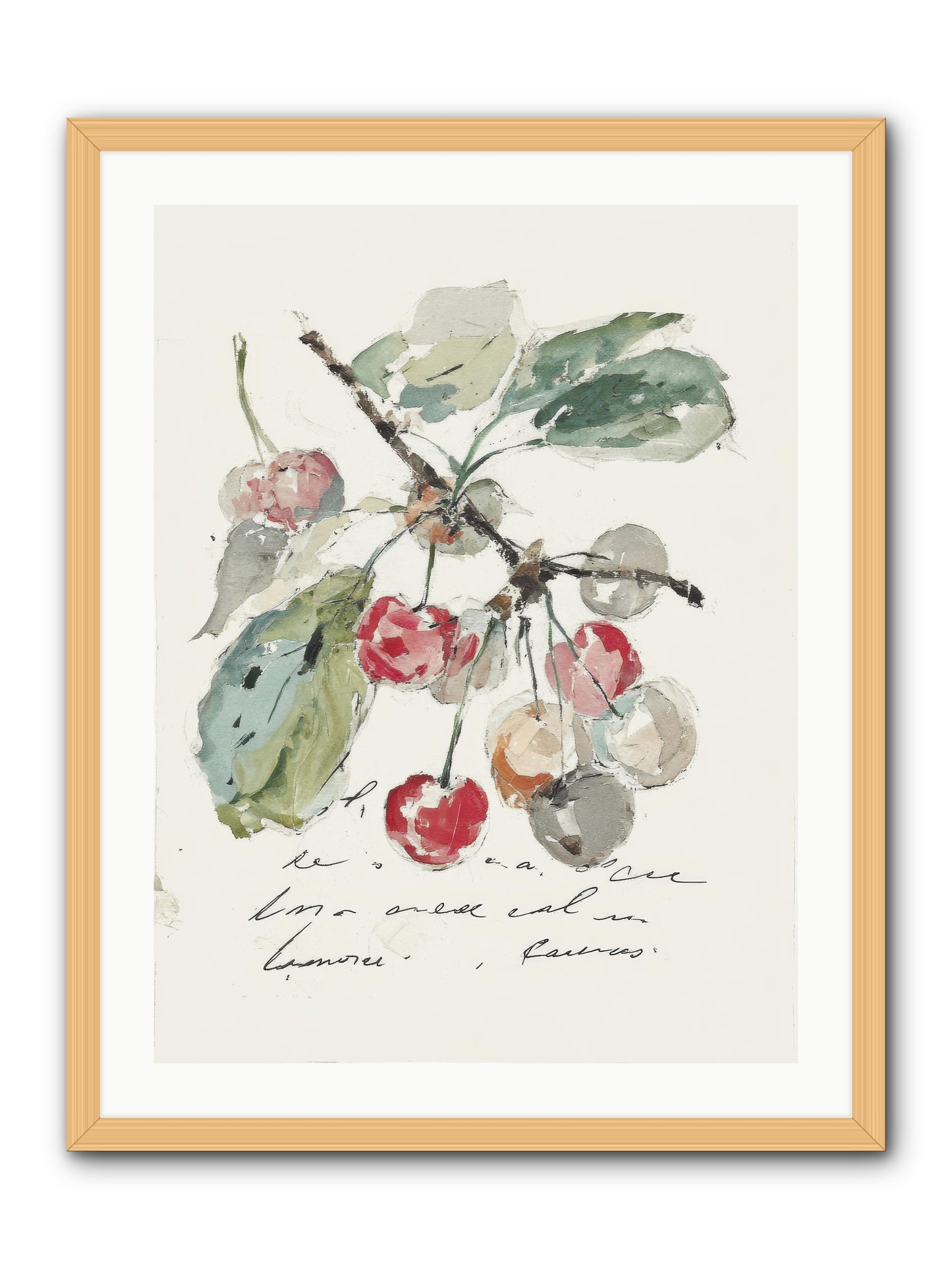 Stem and Story -- Framed Print - Natural 24x32