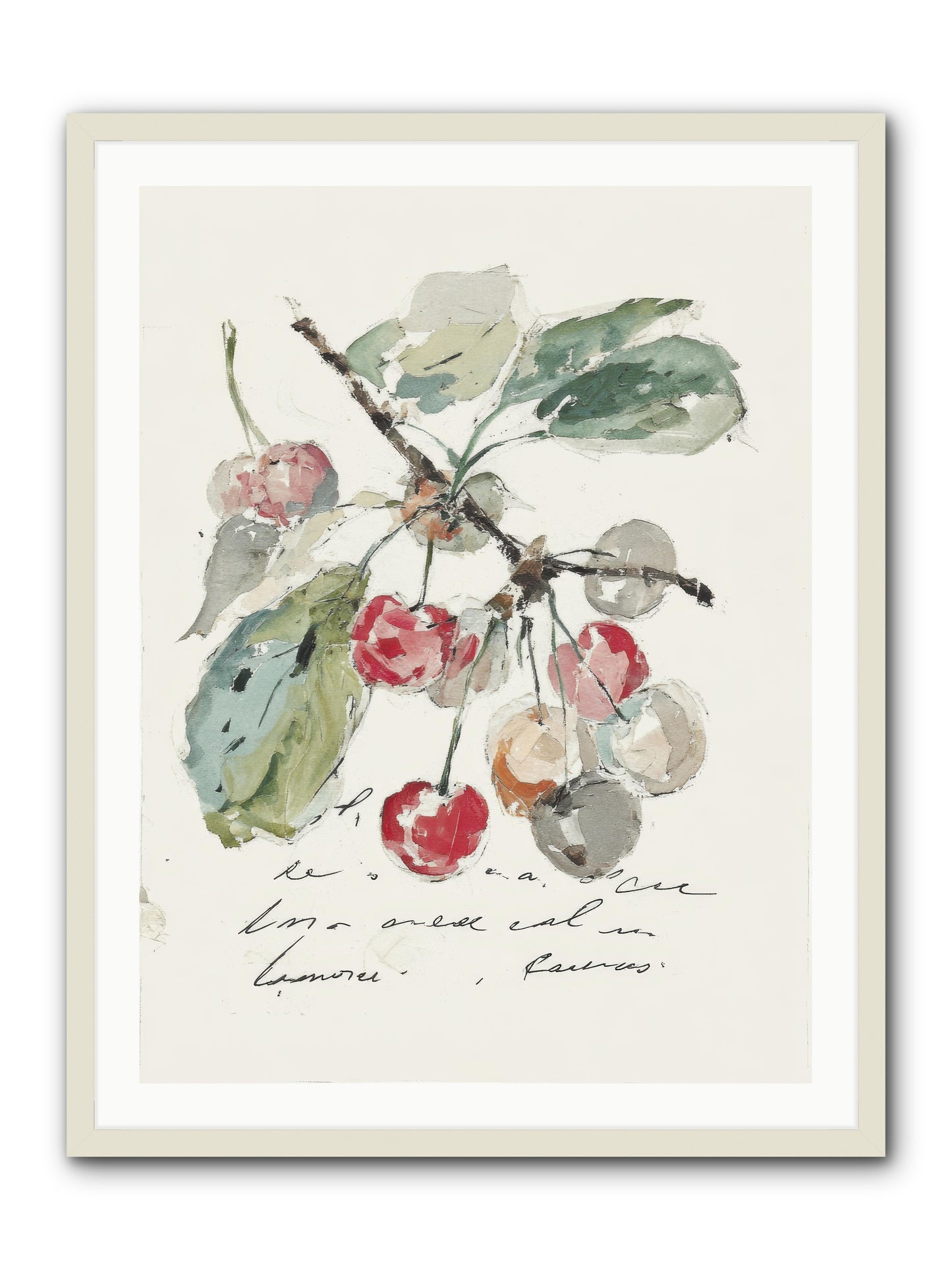 Stem and Story -- Framed Print - White 30x40