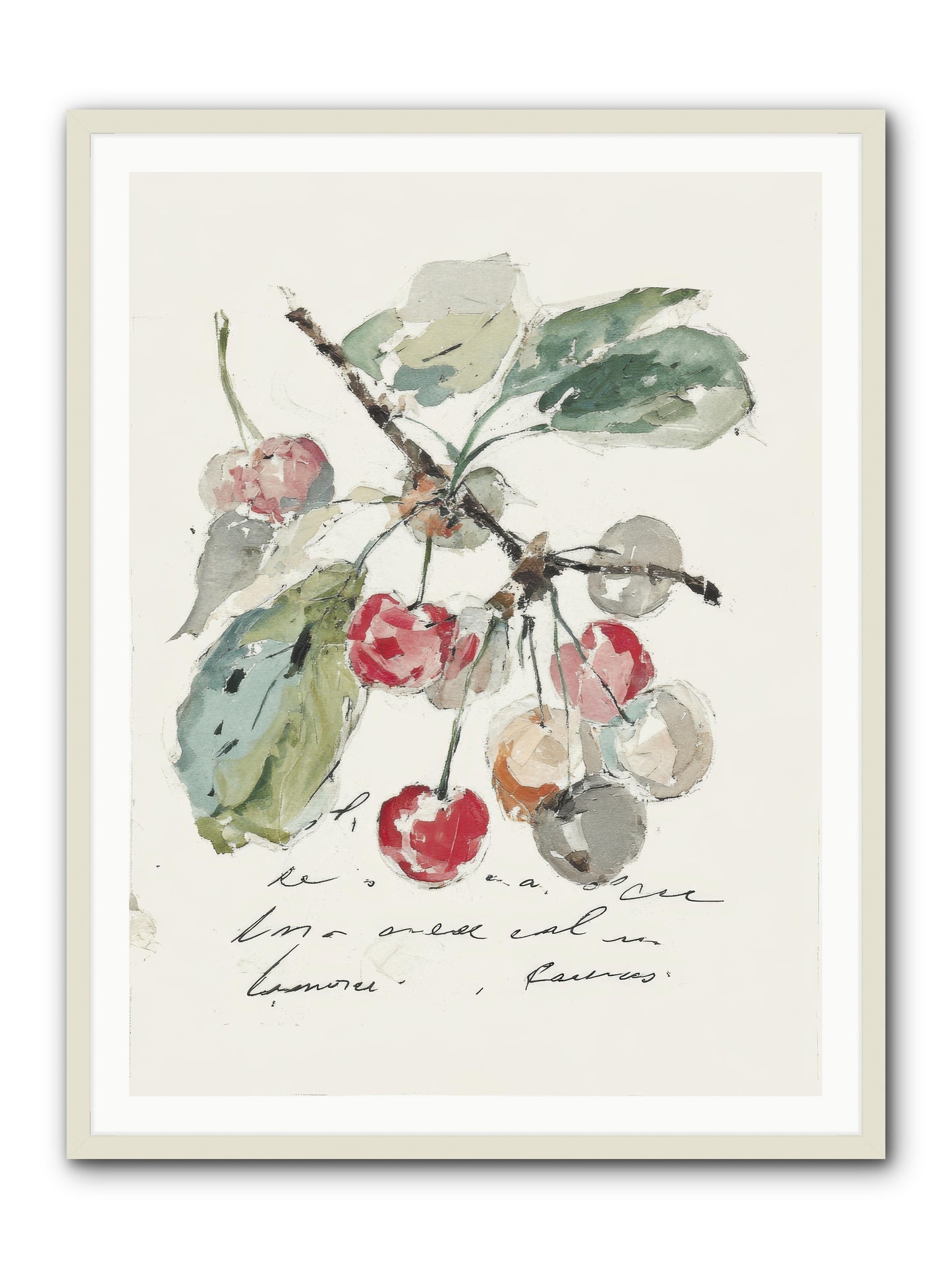 Stem and Story -- Framed Print - White 36x48