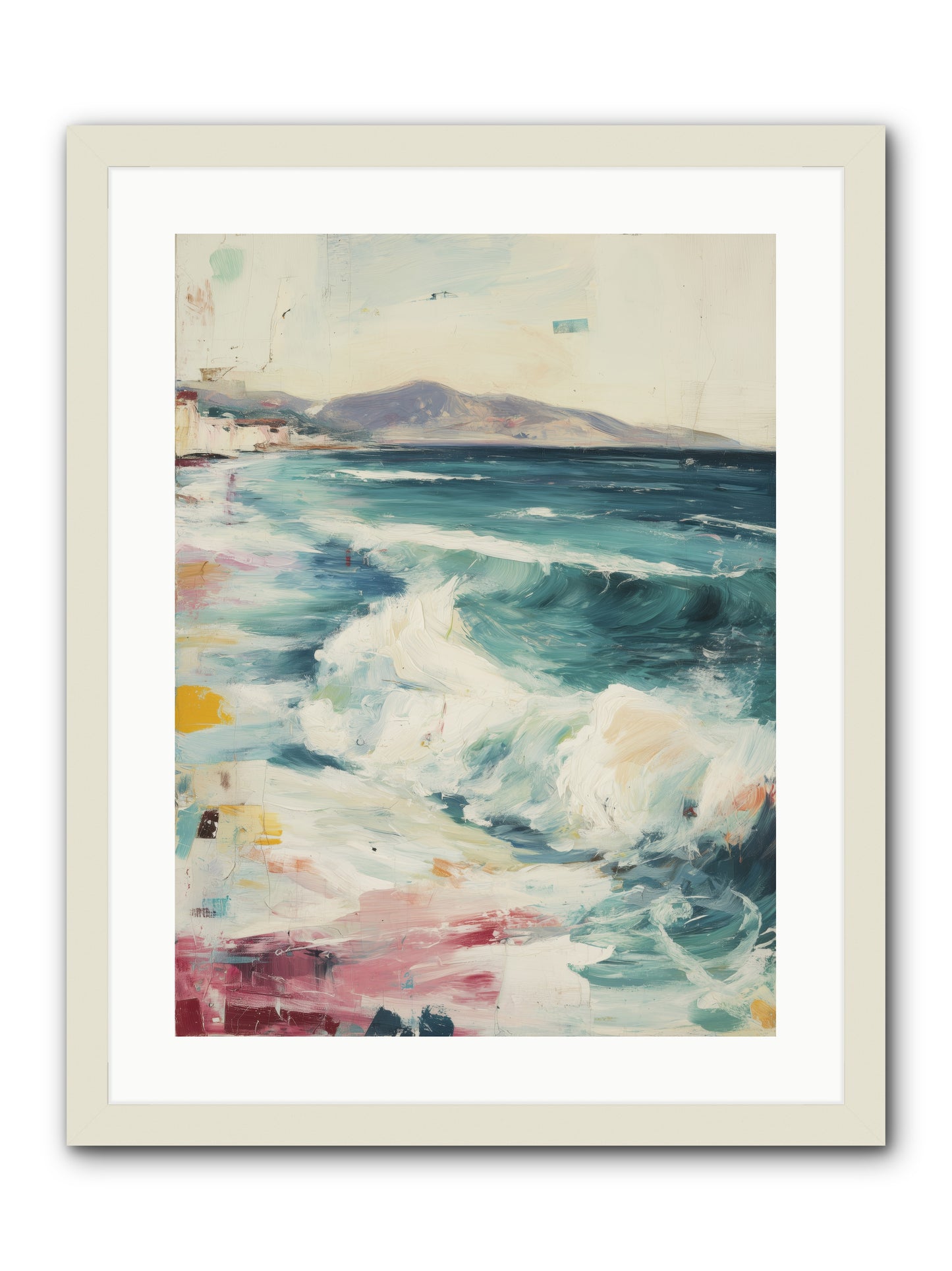 Steps in Moving Air -- Framed Print - White 18x24