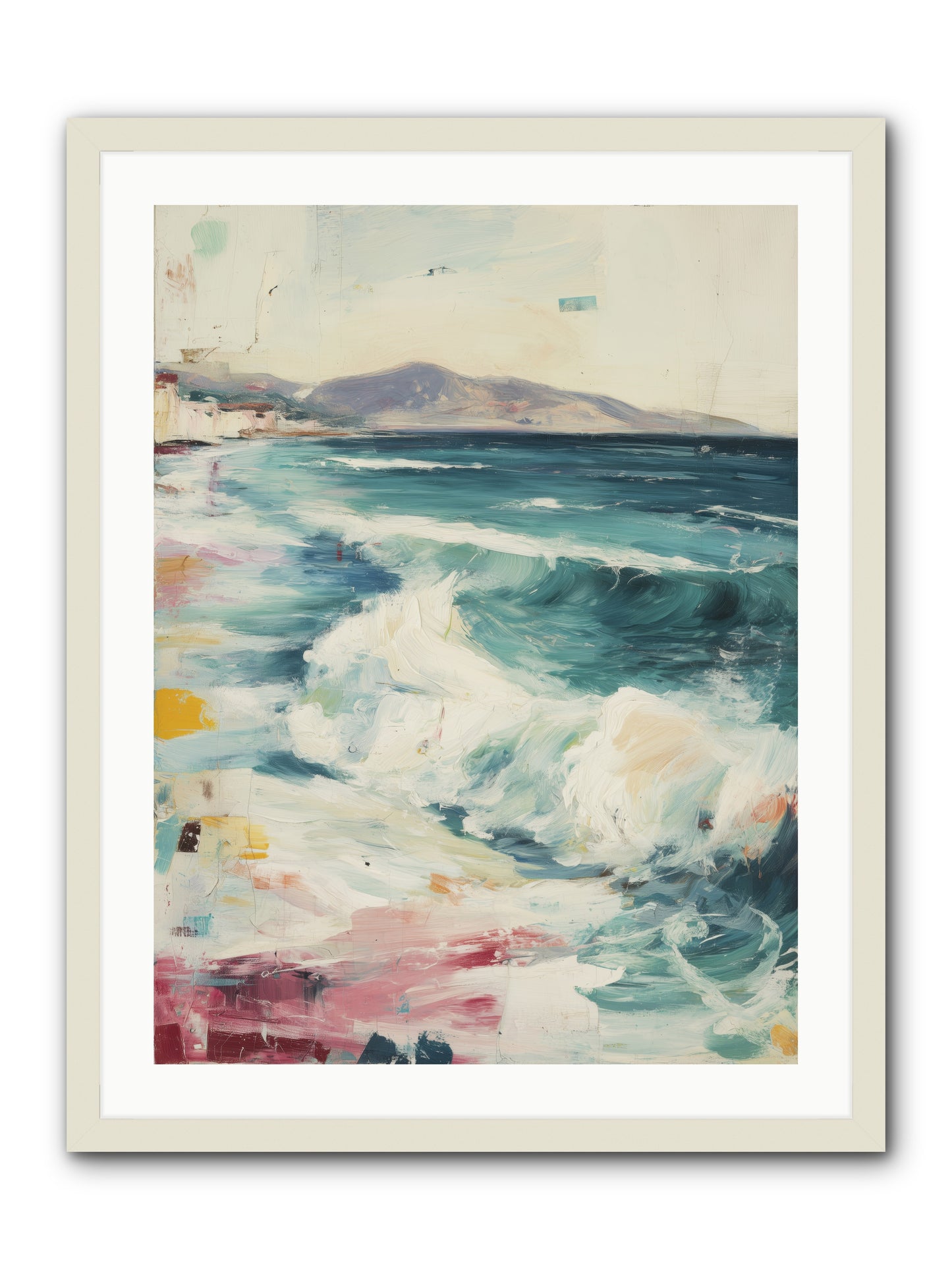 Steps in Moving Air -- Framed Print - White 24x32
