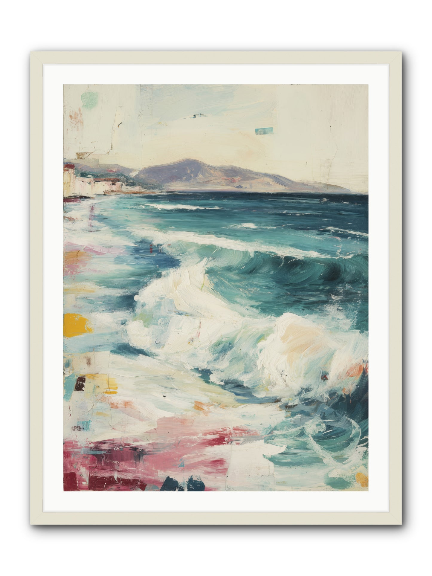 Steps in Moving Air -- Framed Print - White 30x40
