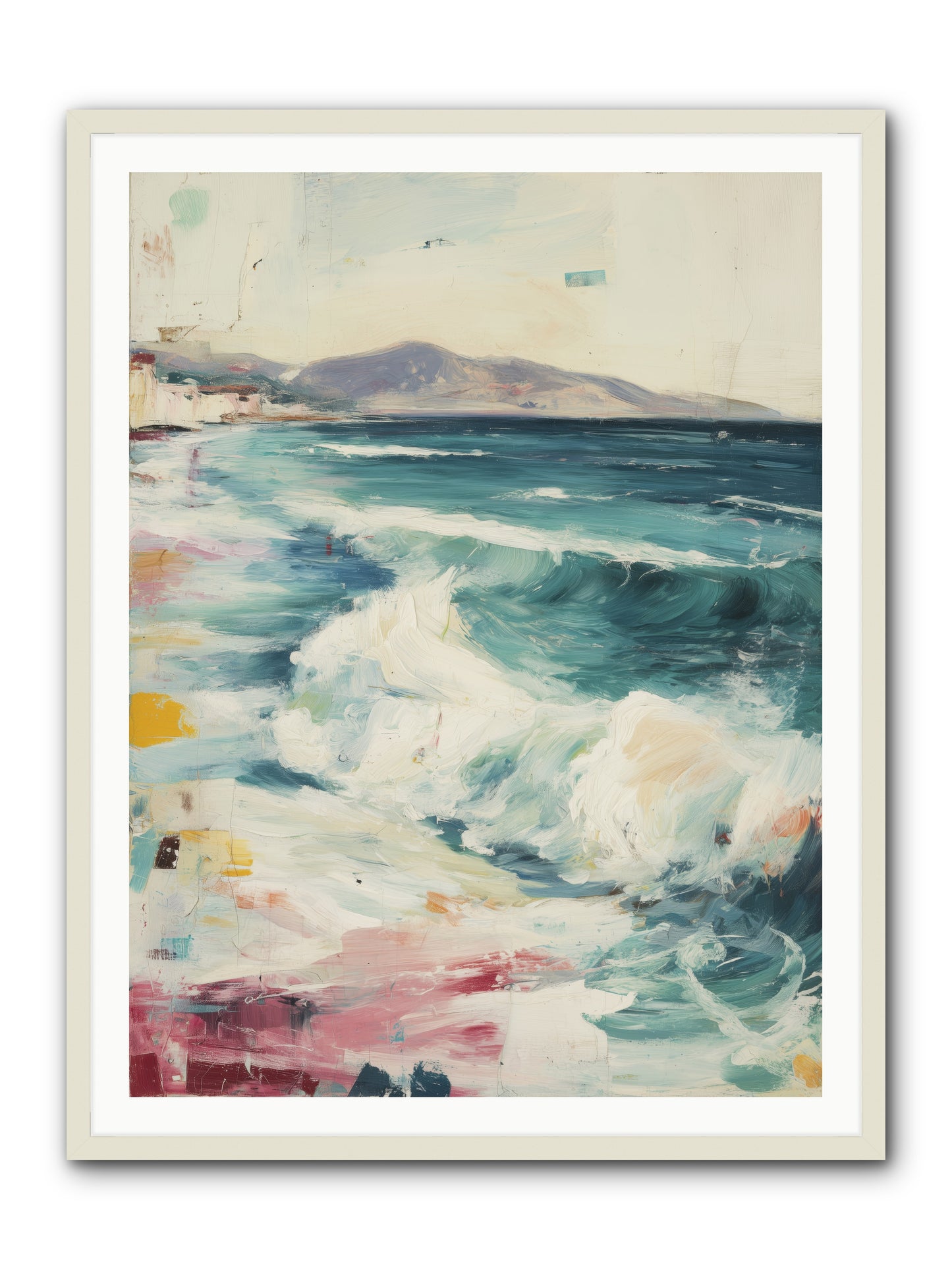 Steps in Moving Air -- Framed Print - White 36x48